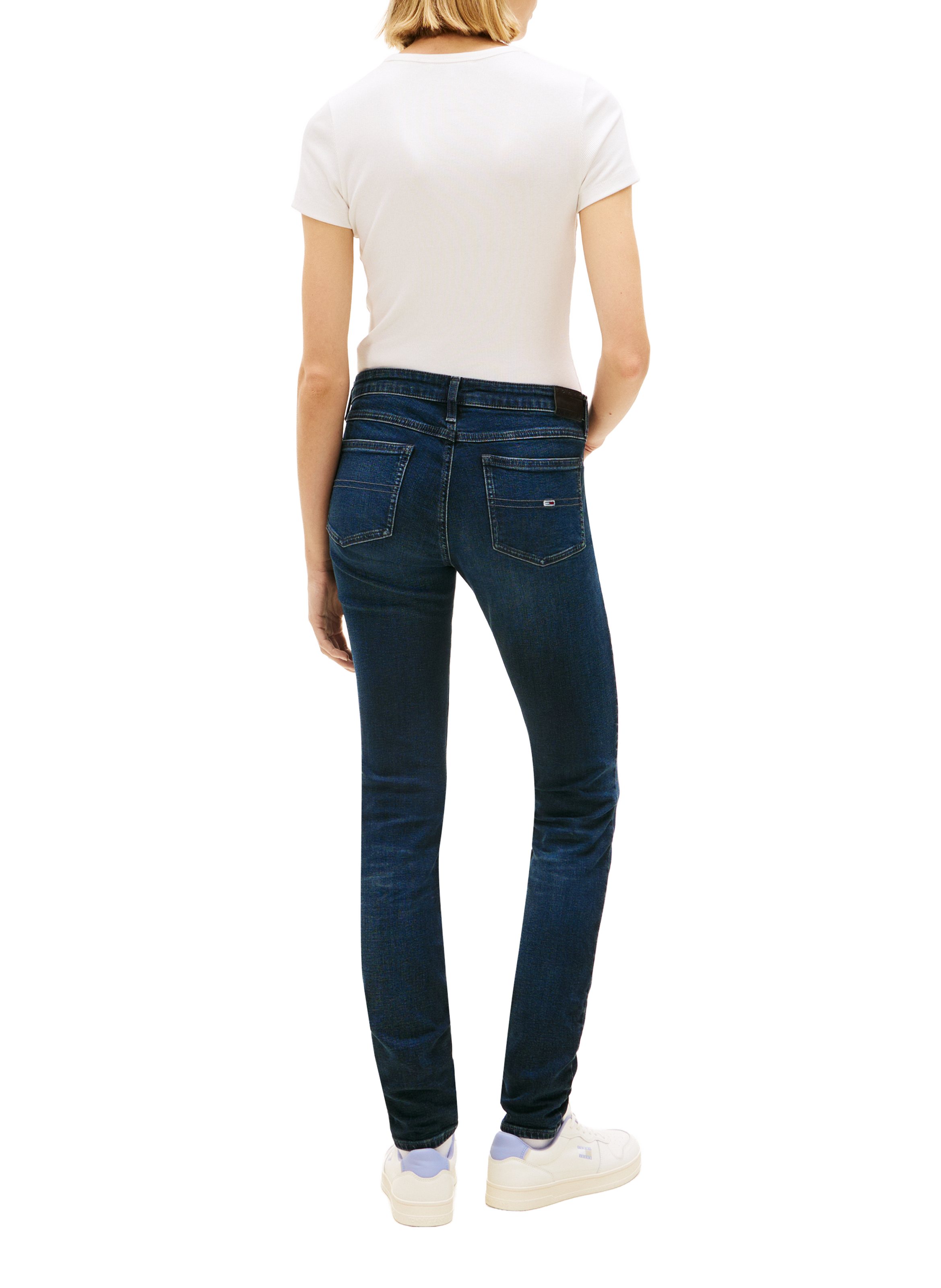 Jean mom en coton TOMMY HILFIGER Noir