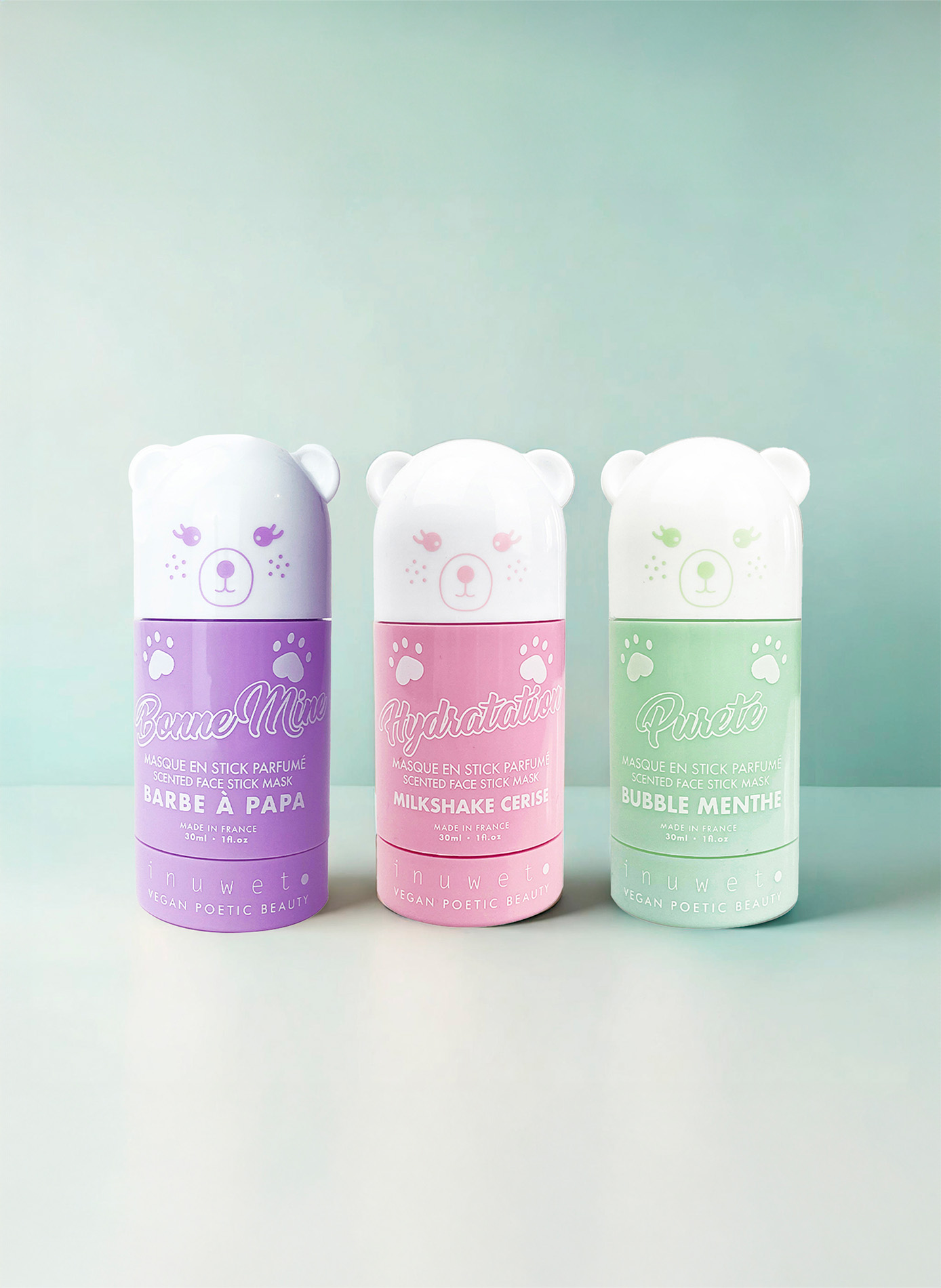 Masque argile détox en stick - Bubble menthe  INUWET No color