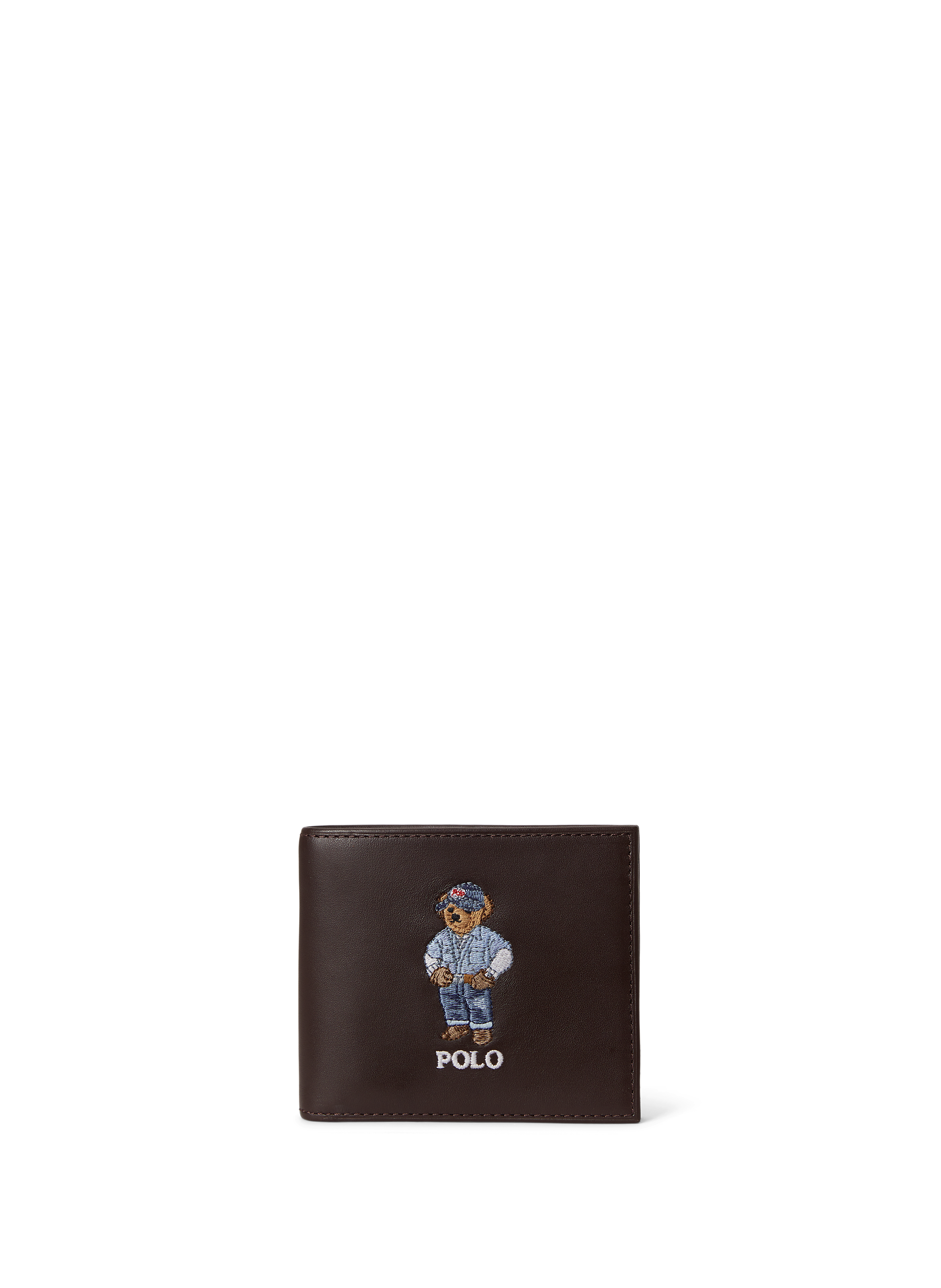 Cowhide leather logo wallet POLO RALPH LAUREN Beige