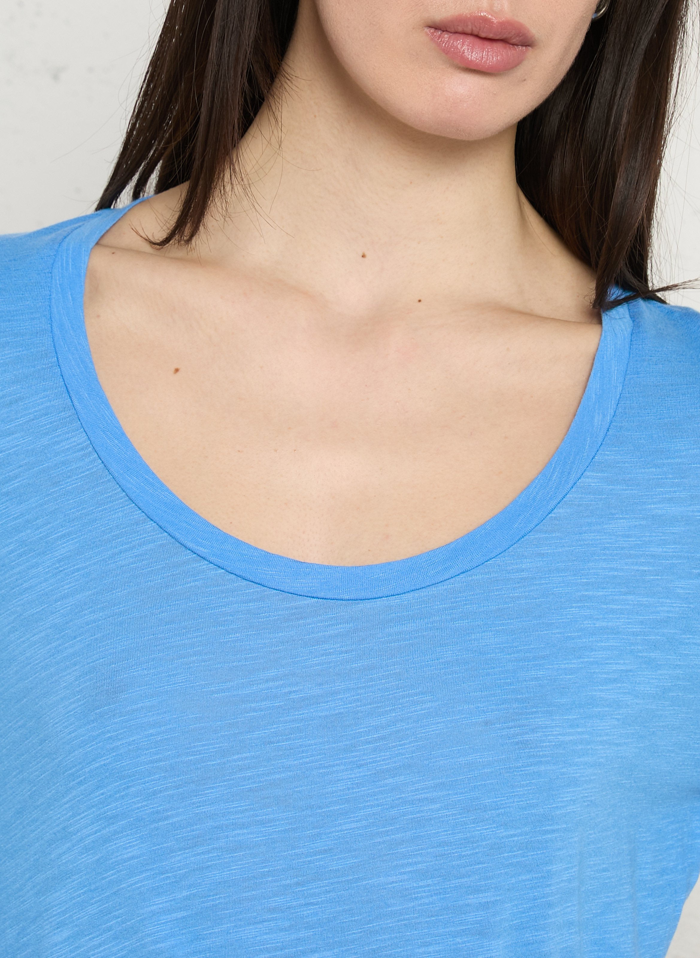 Tee-shirt col rond en coton mélangé jacksonville AMERICAN VINTAGE Bleu