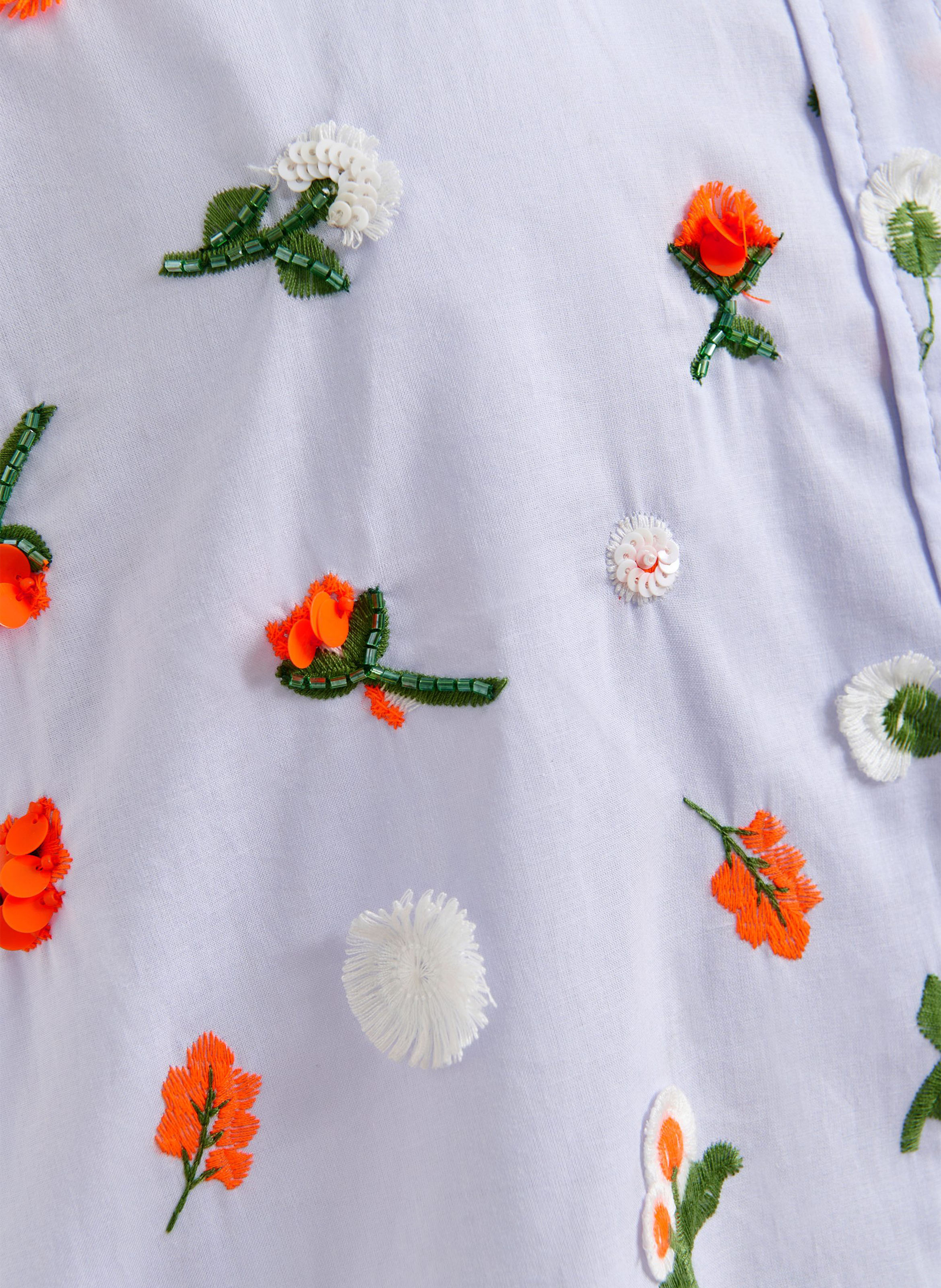 Chemise ample brodée en coton jimena ESSENTIEL ANTWERP Bleu