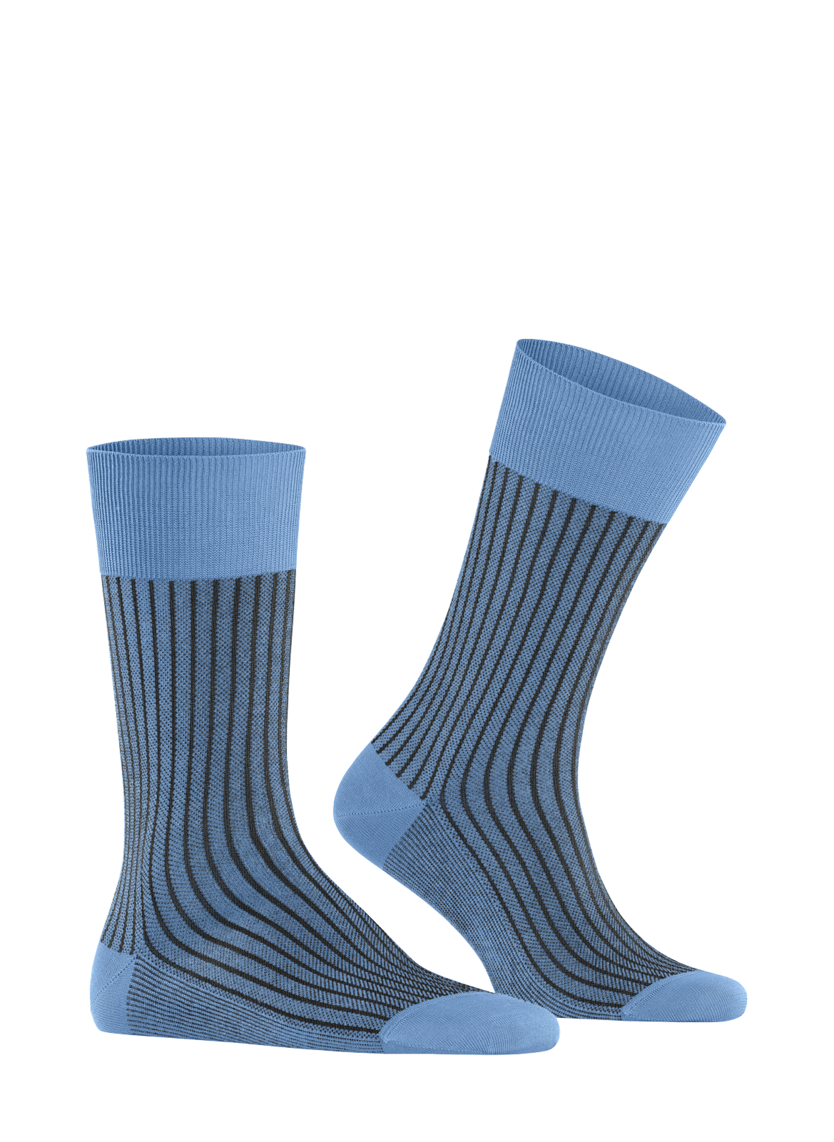 Mid-calf striped cotton blend socks FALKE Blue