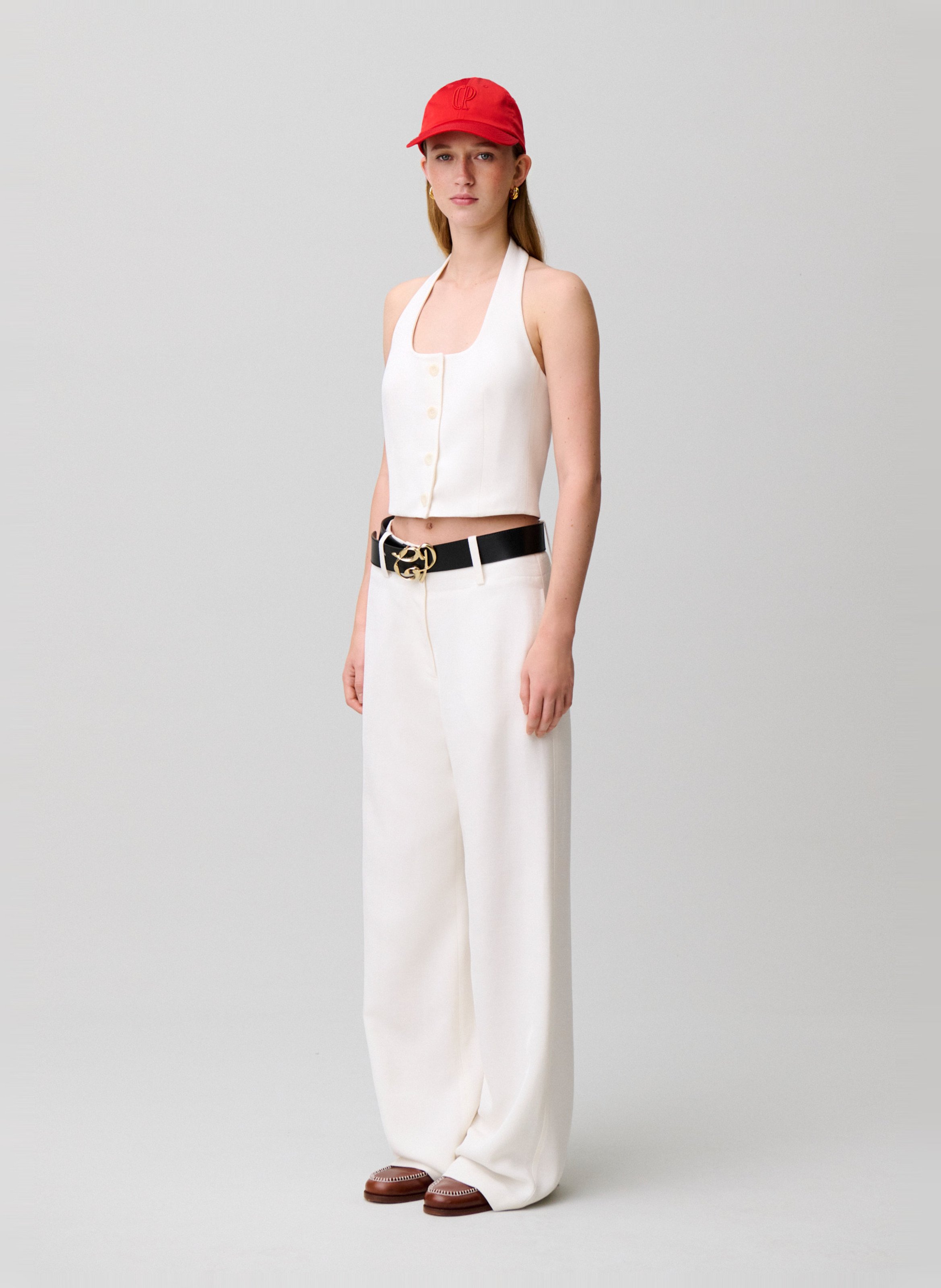 Pantalon tailleur large CLAUDIE PIERLOT Beige