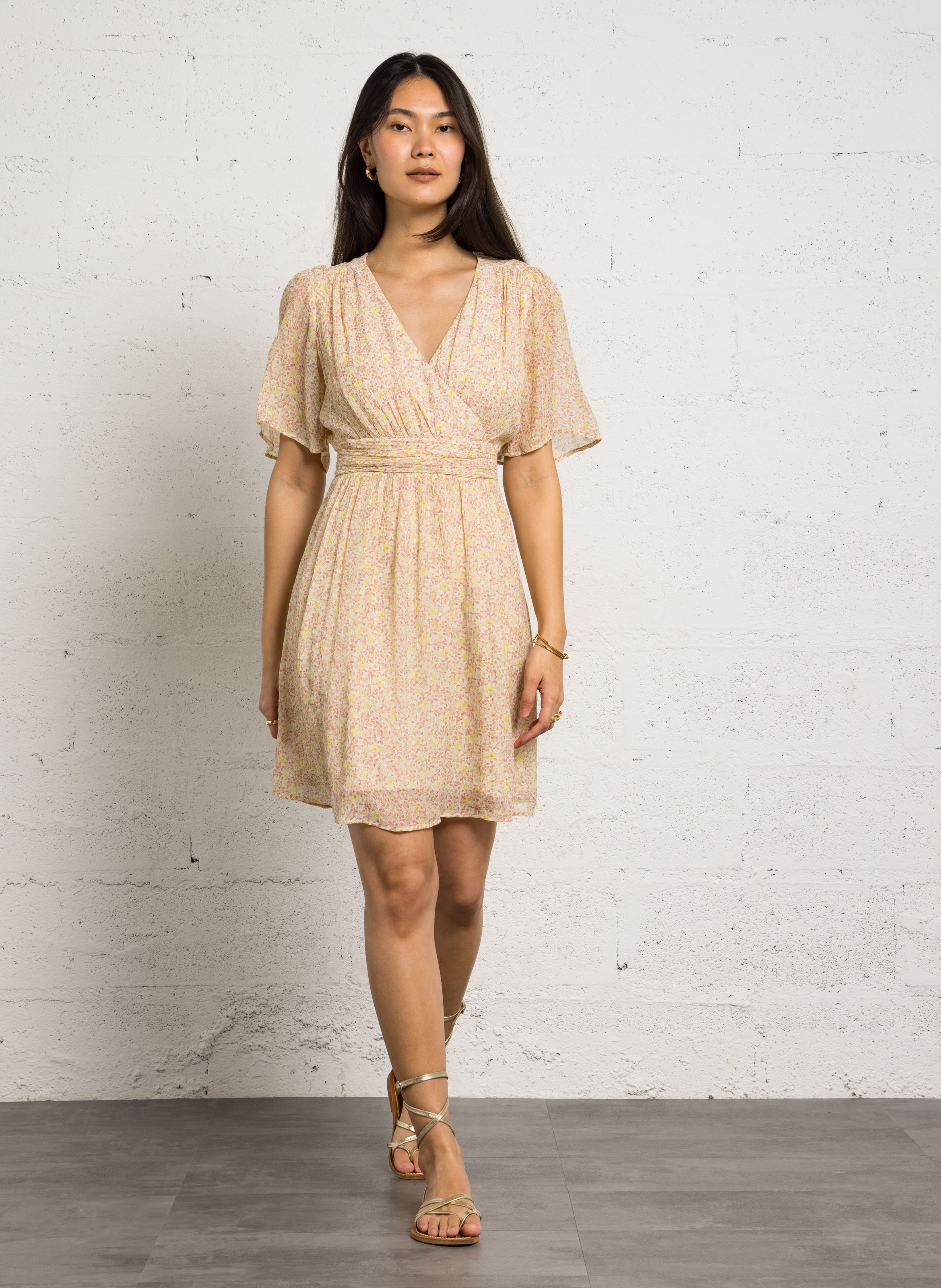 Robe courte col v bal MAISON 123 Jaune