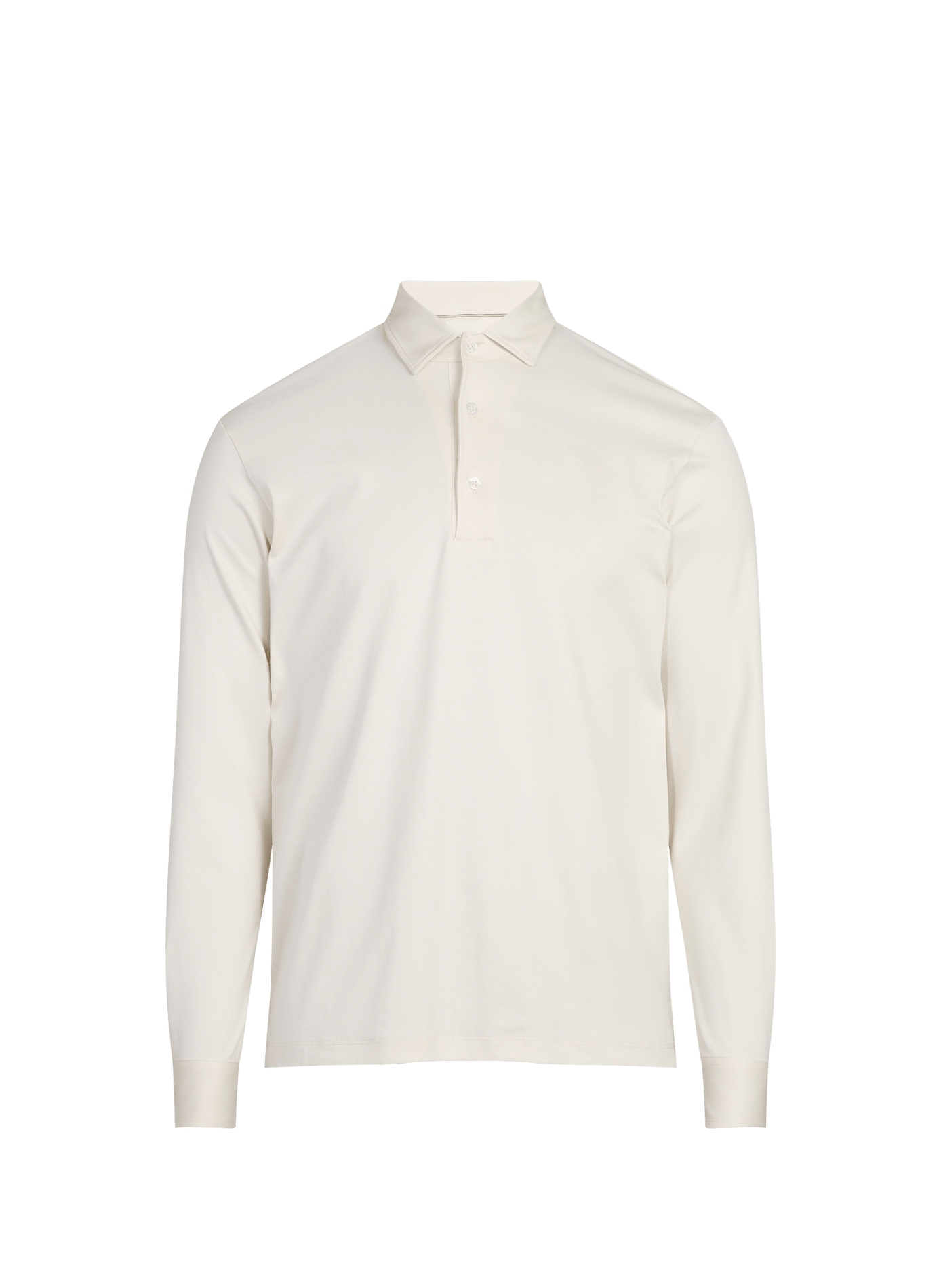 Polo manches longues en coton AURELIEN Beige
