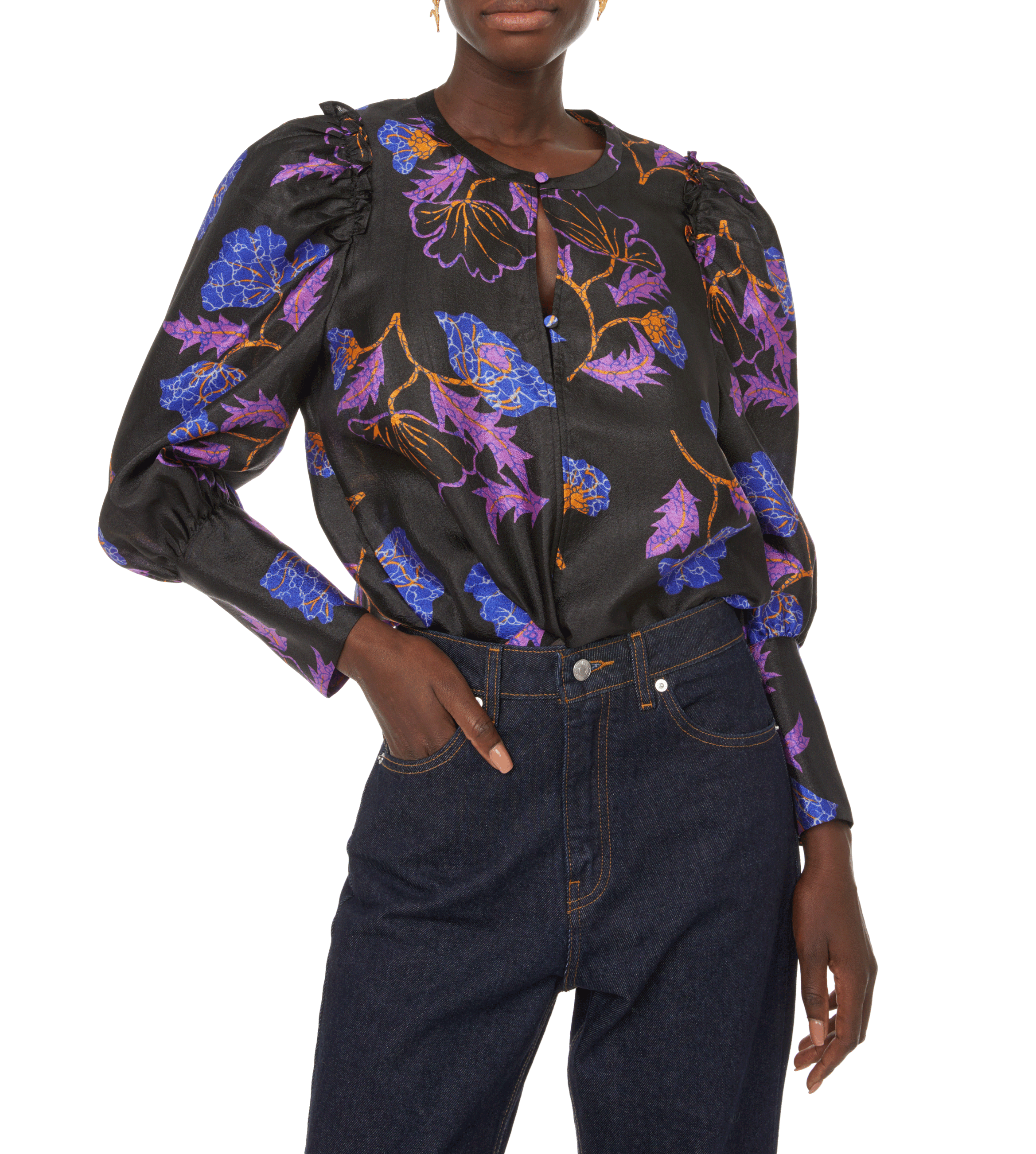 Top Mitzy imprimé Gingko BAUM UND PFERDGARTEN Noir