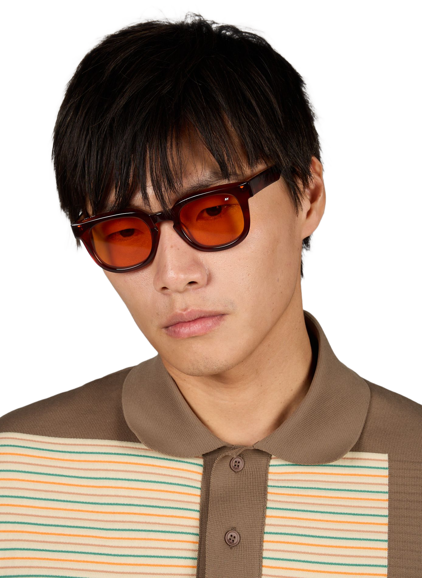 Solid acetate sunglasses AY STUDIOS Orange