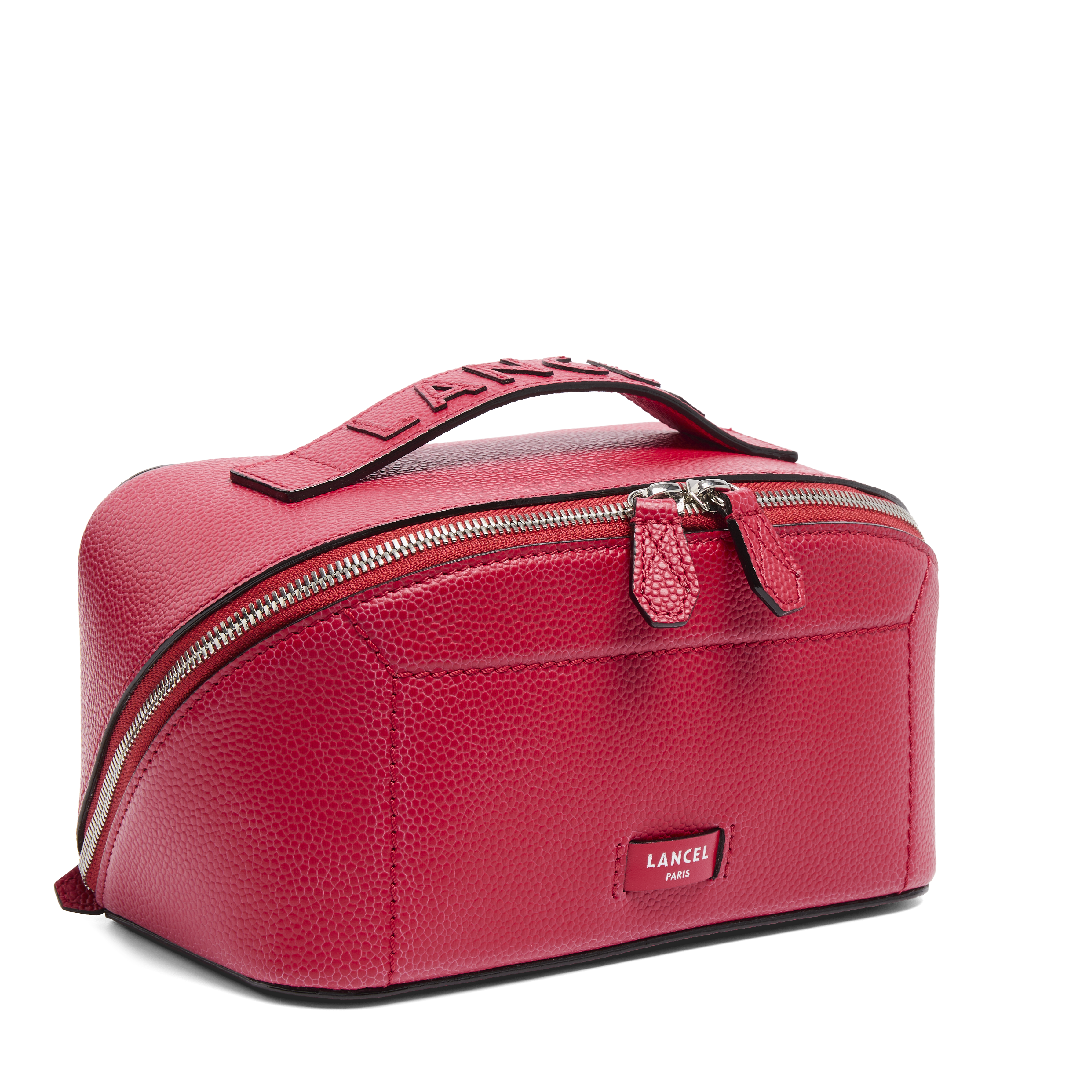 Trousse de toilette ninon de lancel en cuirs de vachette graine & lisse LANCEL Rouge
