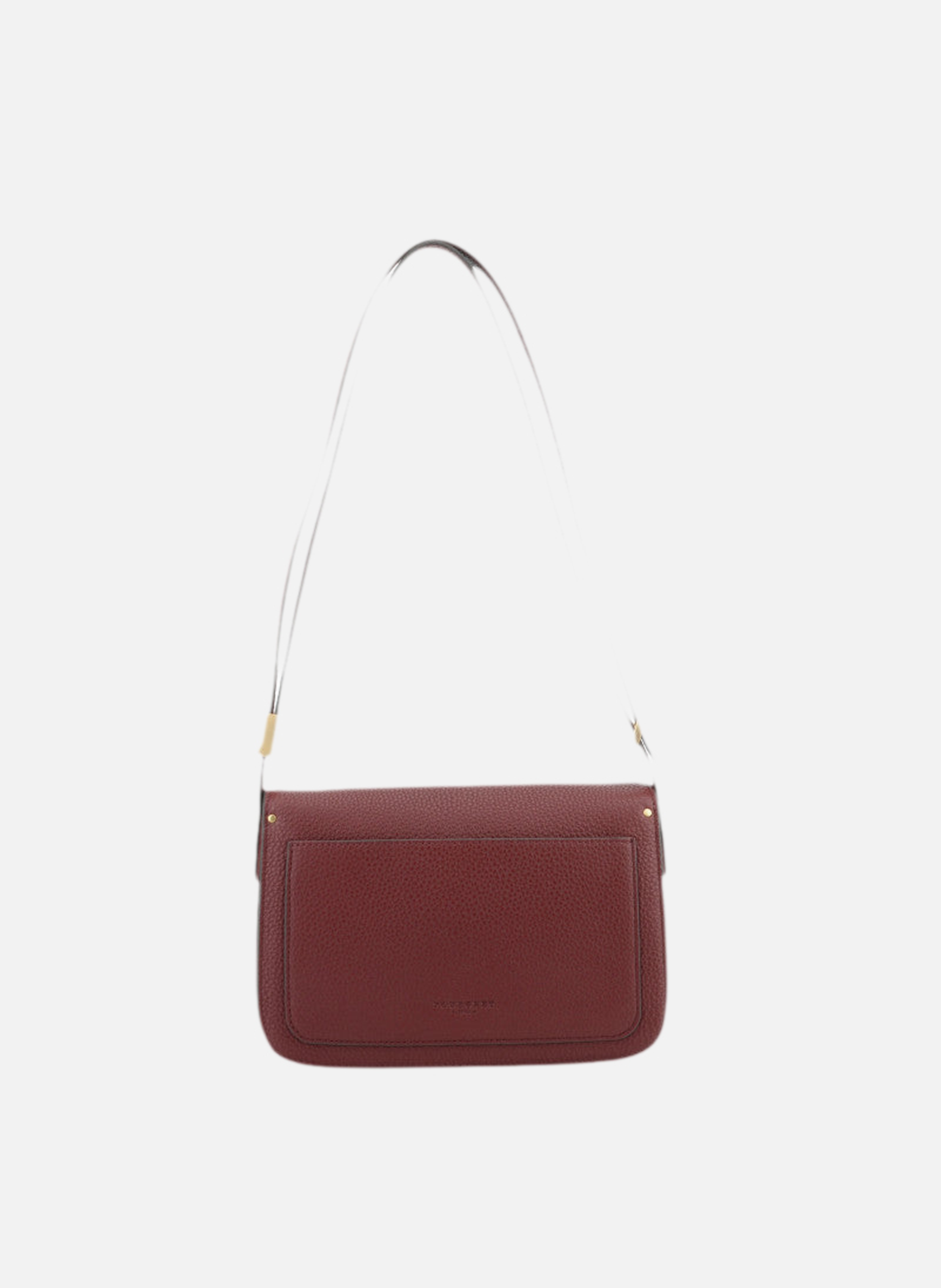 Auteuil | sac porté travers gm en cuir de vachette POURCHET Rouge