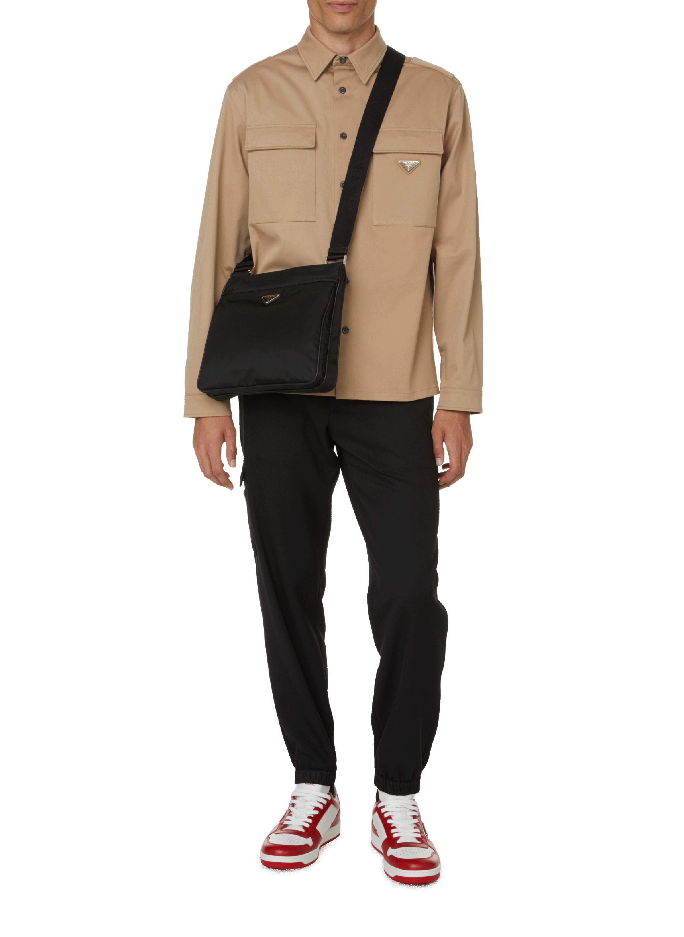 Sac bandoulière en Re-nylon PRADA Noir
