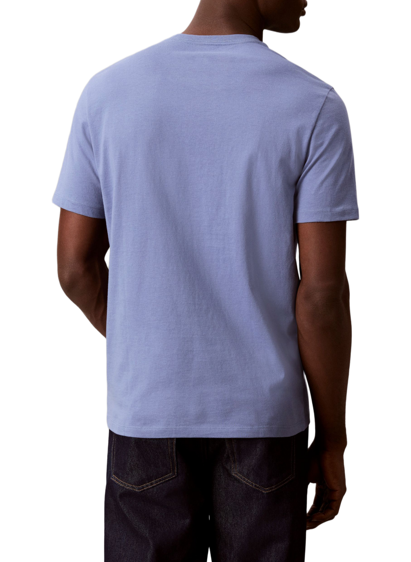 Biker-style cotton t-shirt CALVIN KLEIN Blue