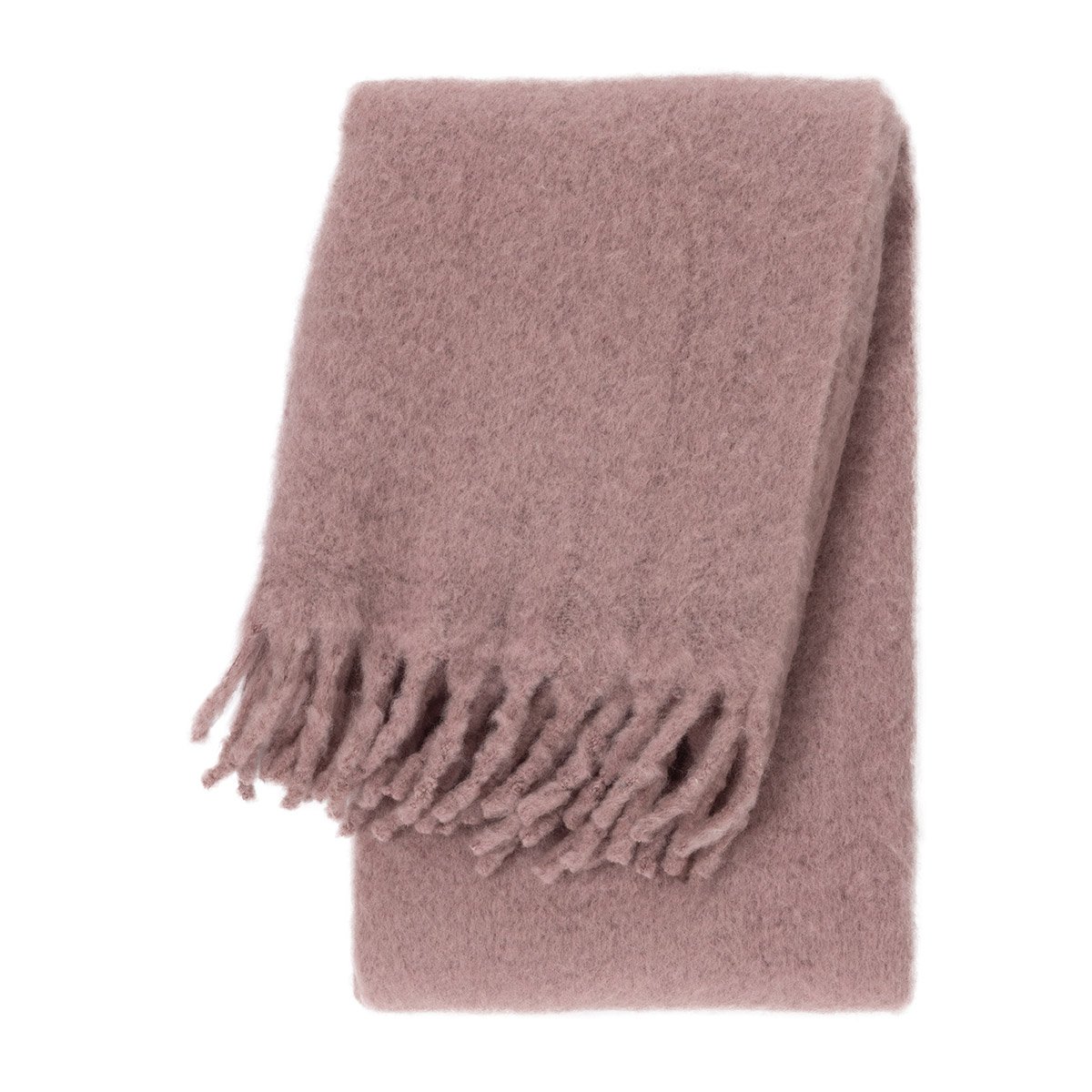Plaid en mohair, tourbillon DESFORGES Rose