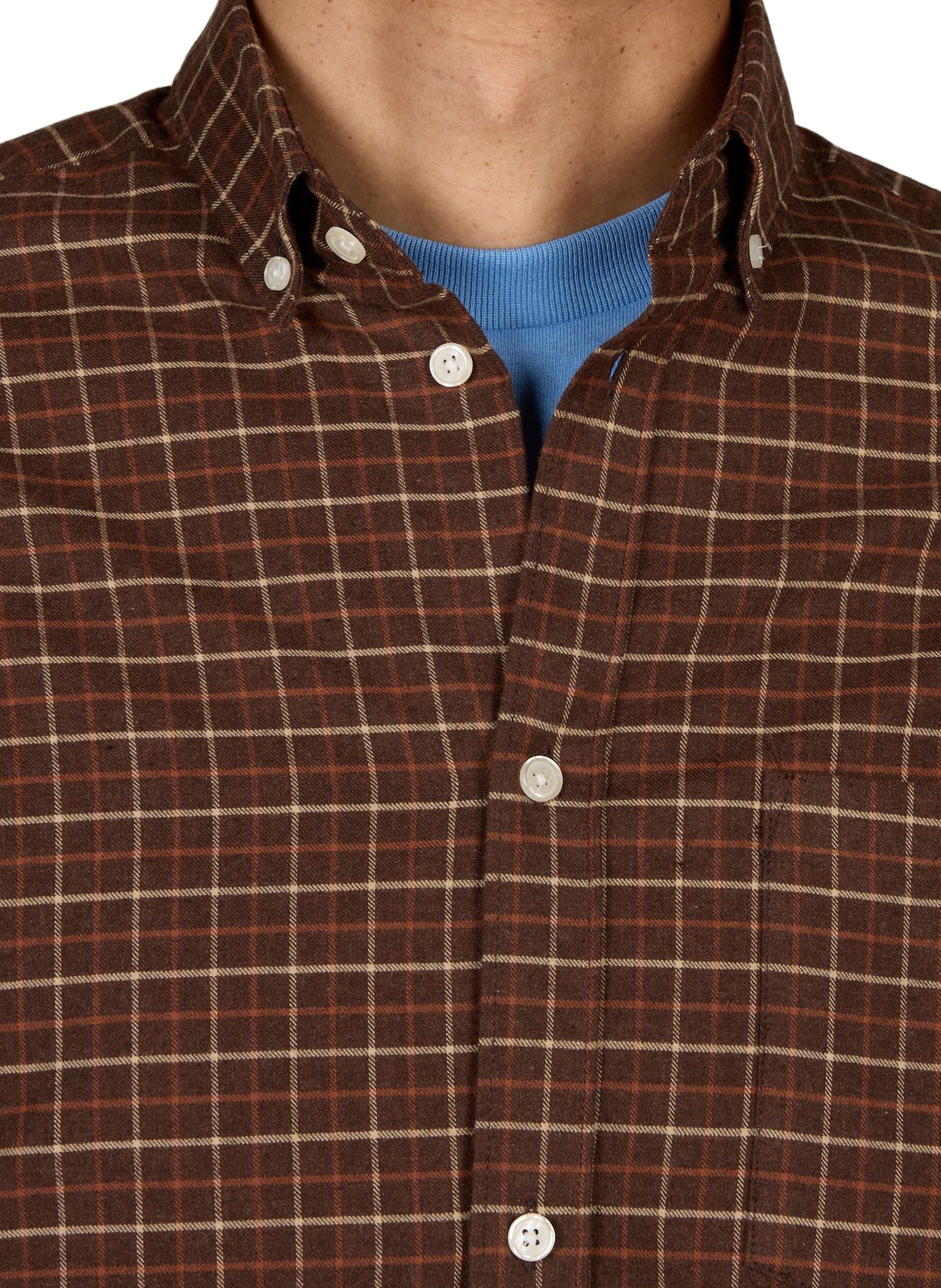 Straight cotton polo shirt AU PRINTEMPS PARIS Brown