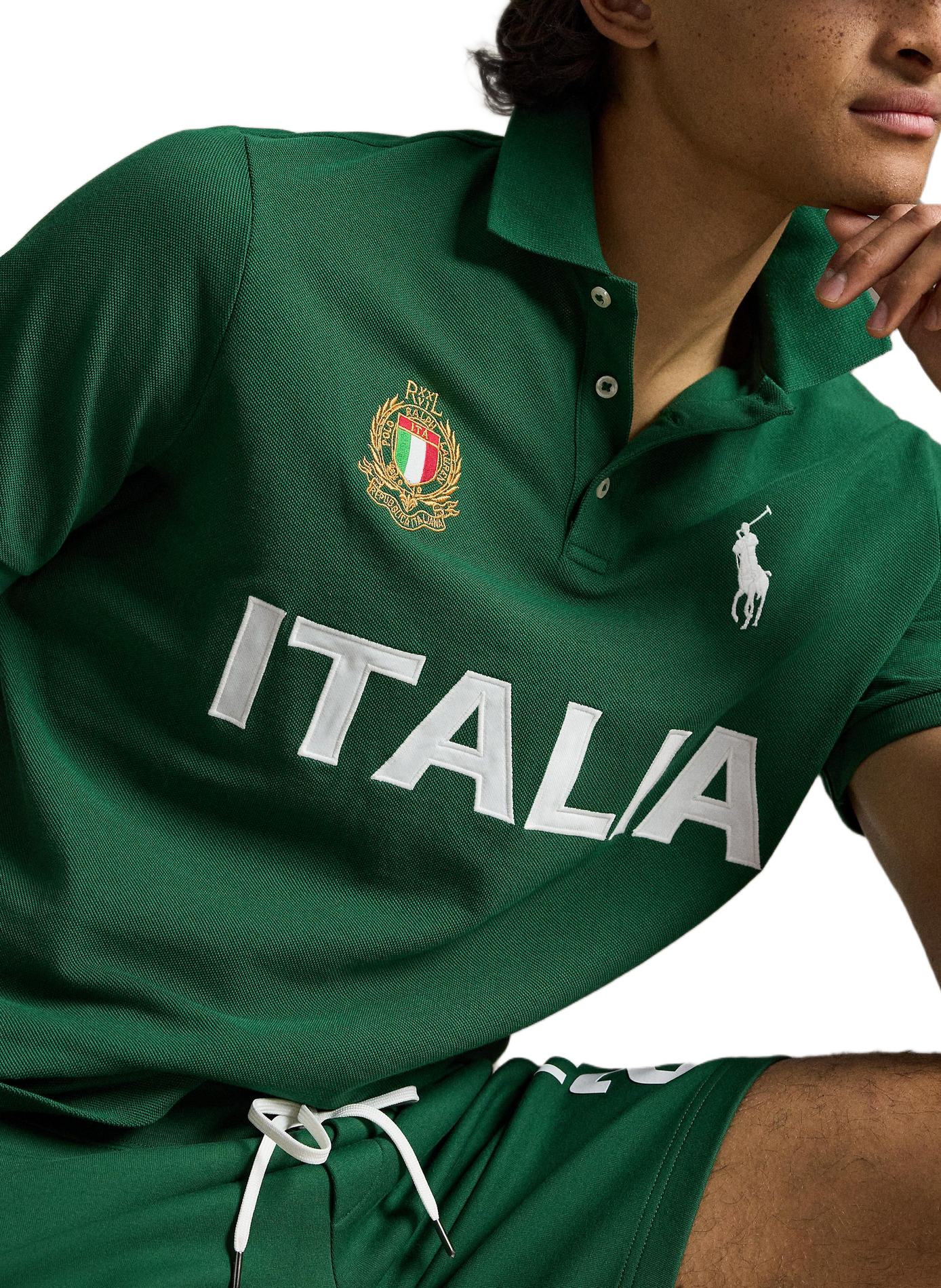 Italian cotton rugby polo POLO RALPH LAUREN Green
