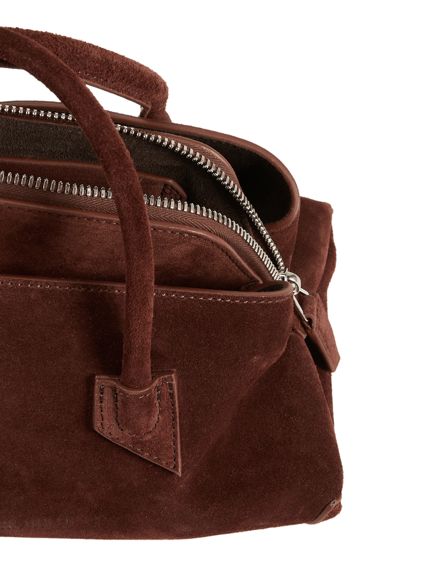 Handbag La Passegiata mini in suede leather THE ATTICO Brown