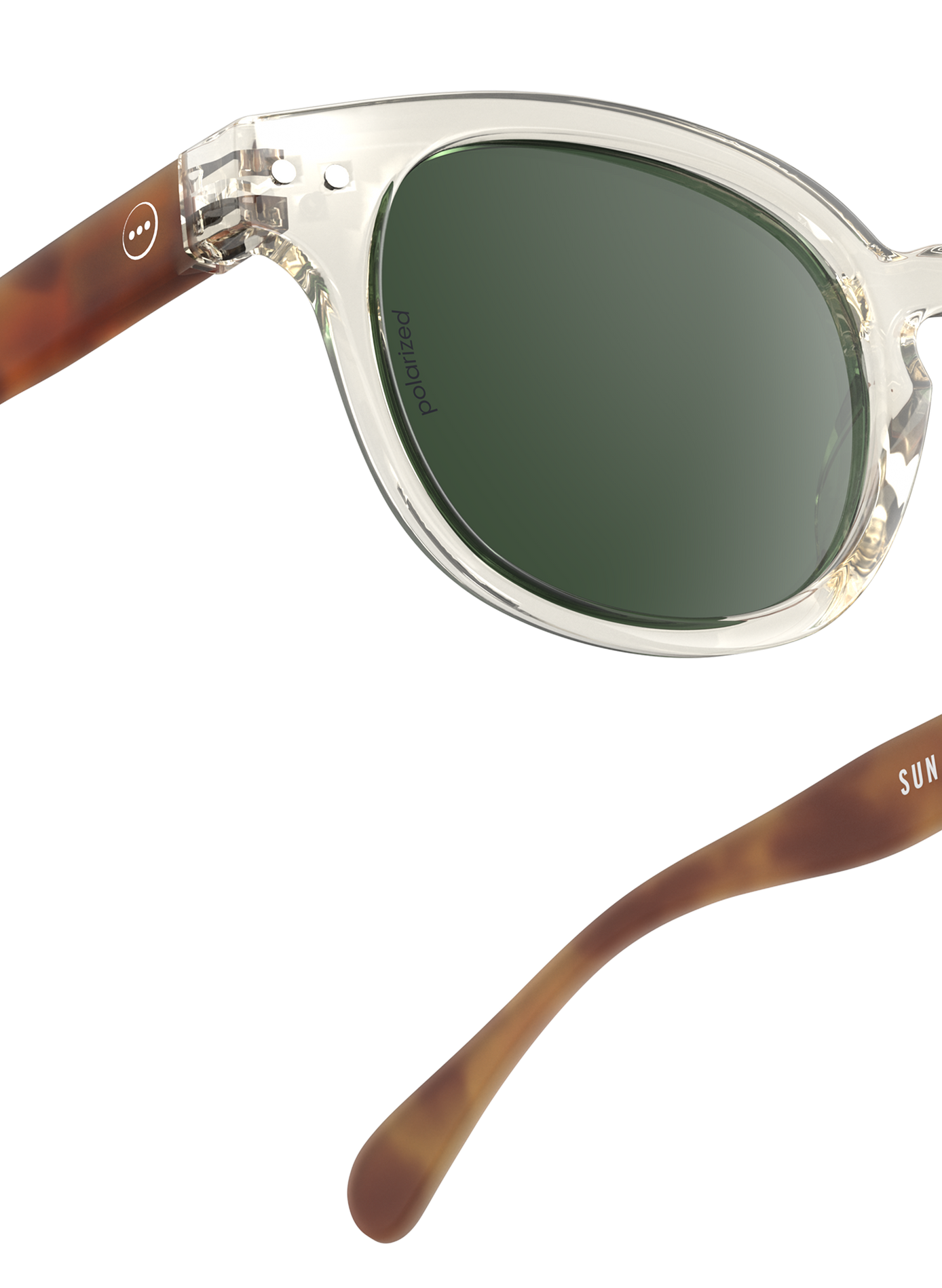 Transparent and round sunglasses IZIPIZI Transparent