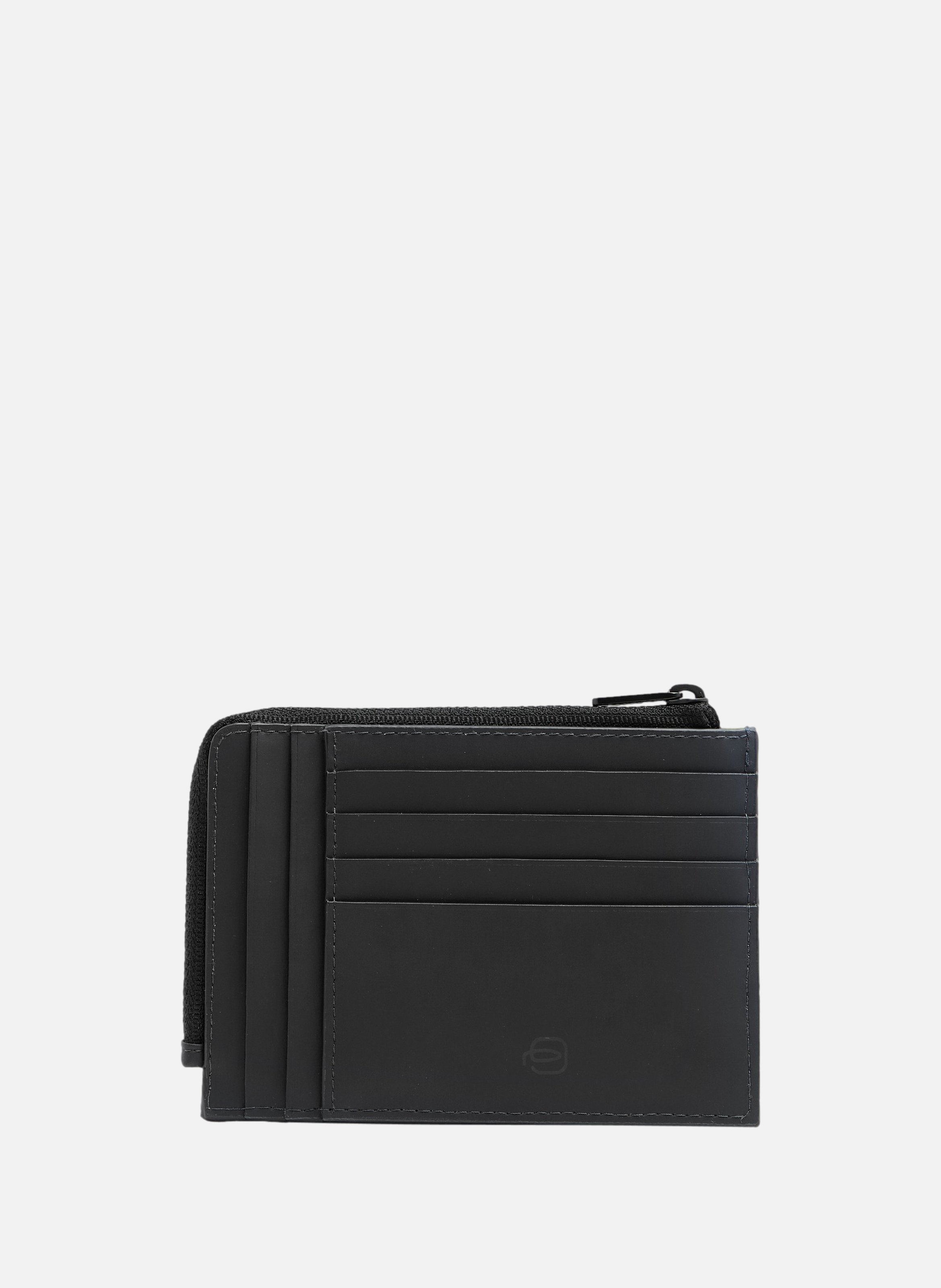 Portefeuille porte-cartes de crédit homme zippé PIQUADRO Noir