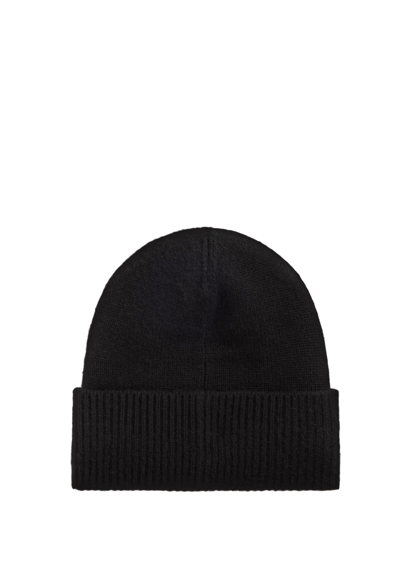 Gerippte Woll- und Kaschmir-Beanie mit Umschlag POLO RALPH LAUREN Schwarz