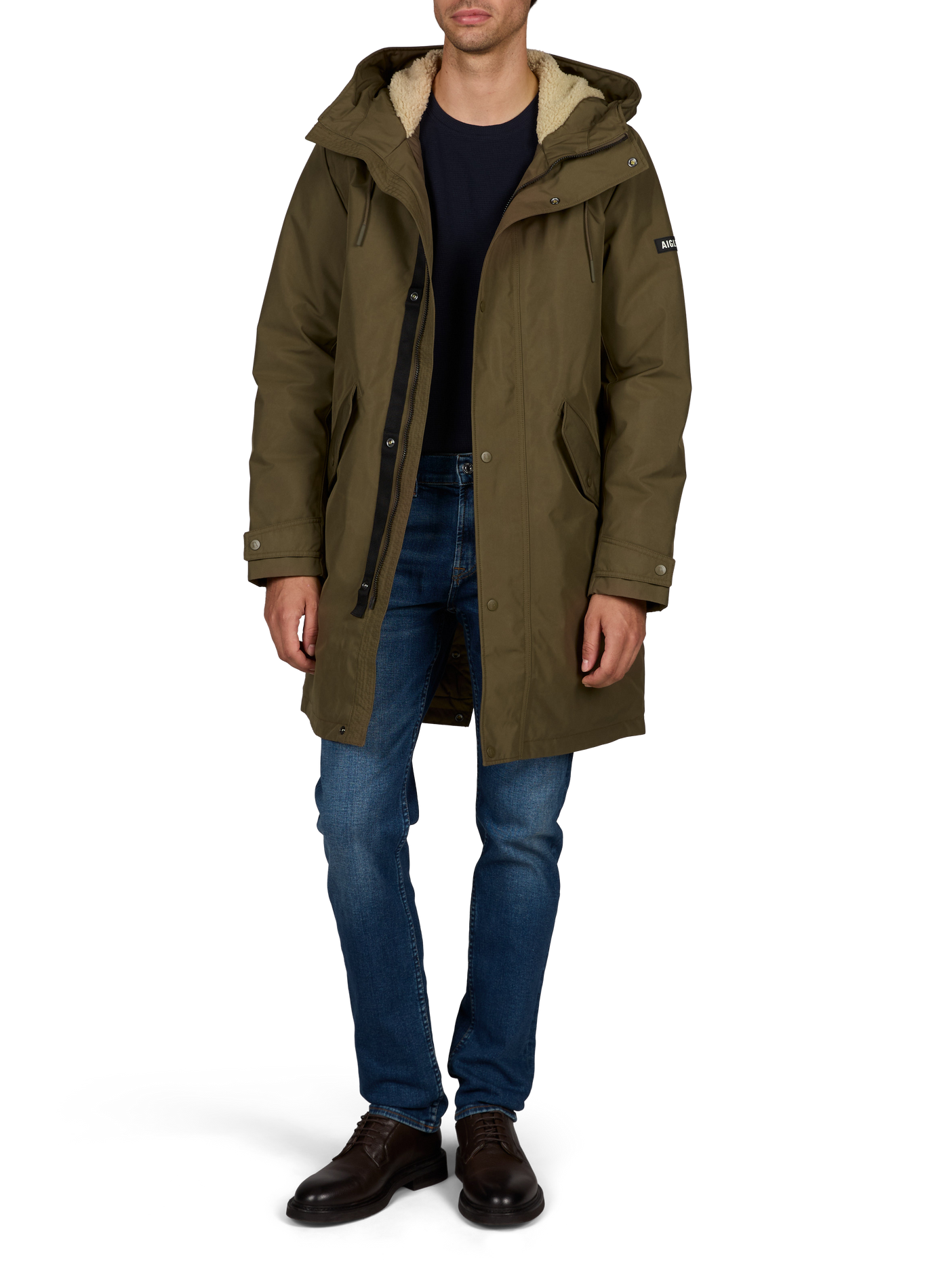 Quilted Gore-tex Fishtail Parka AIGLE Brown