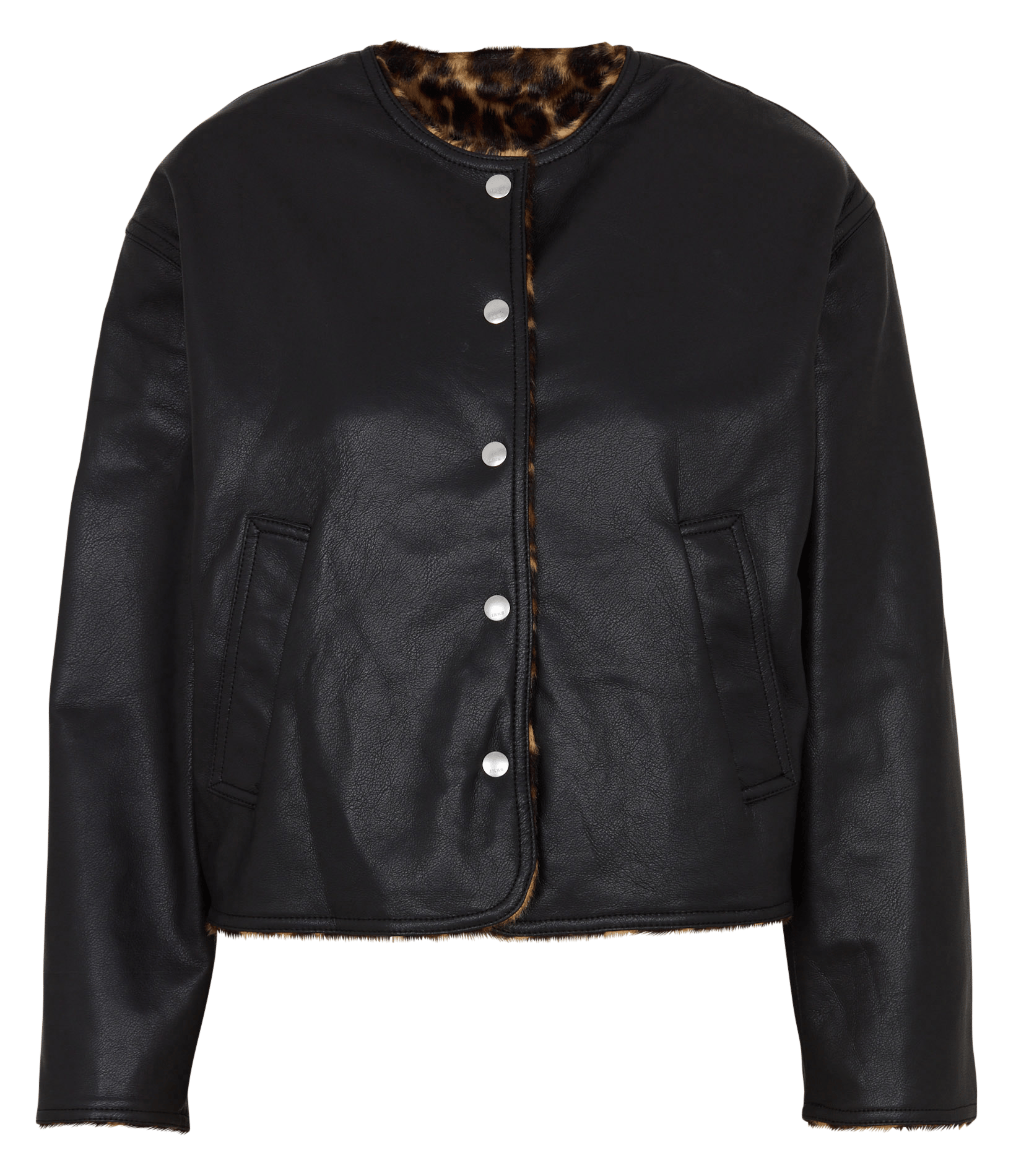 Veste courte réversible effet fourrure IKKS Noir