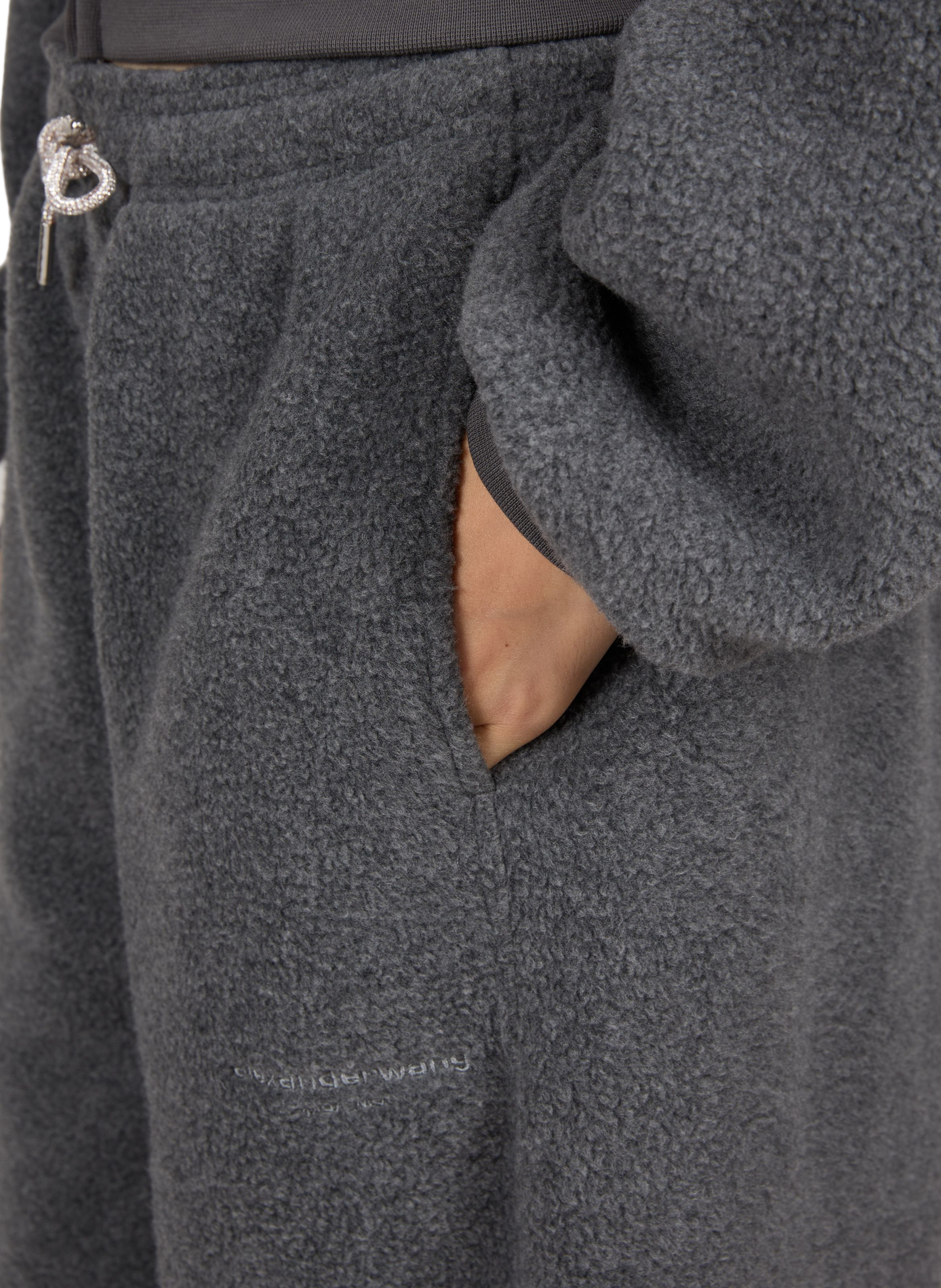 Fluffy wide-leg trousers ALEXANDER WANG Grey