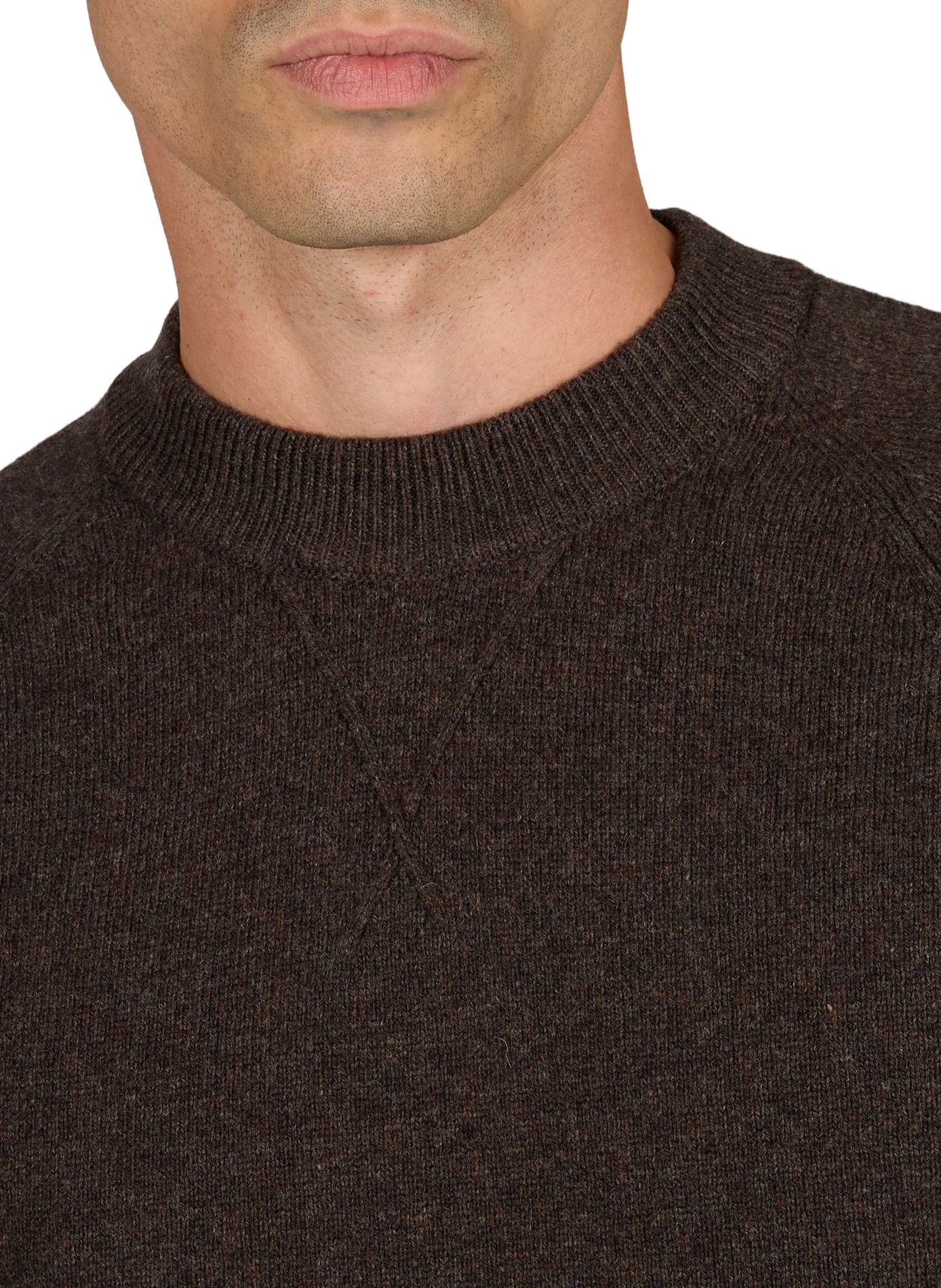 Straight round-neck wool sweater PAUL SMITH Brown