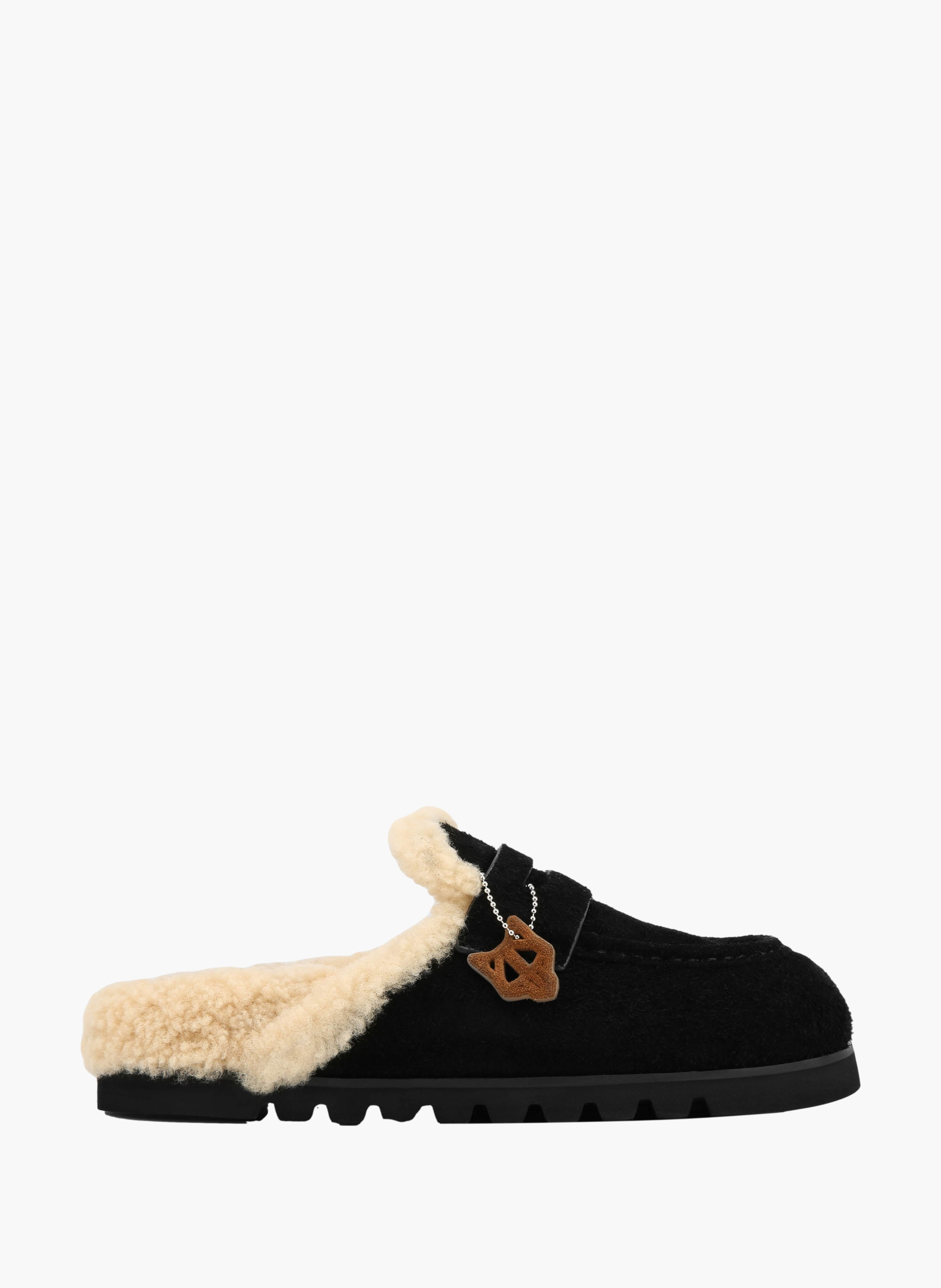 Mules cord fur en daim NAKED WOLFE Noir