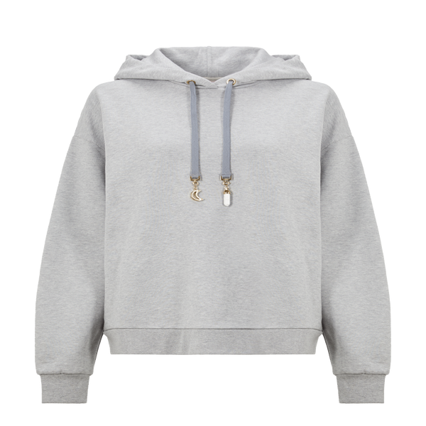 The Social Sunday Cotton Hoodie In Grey
