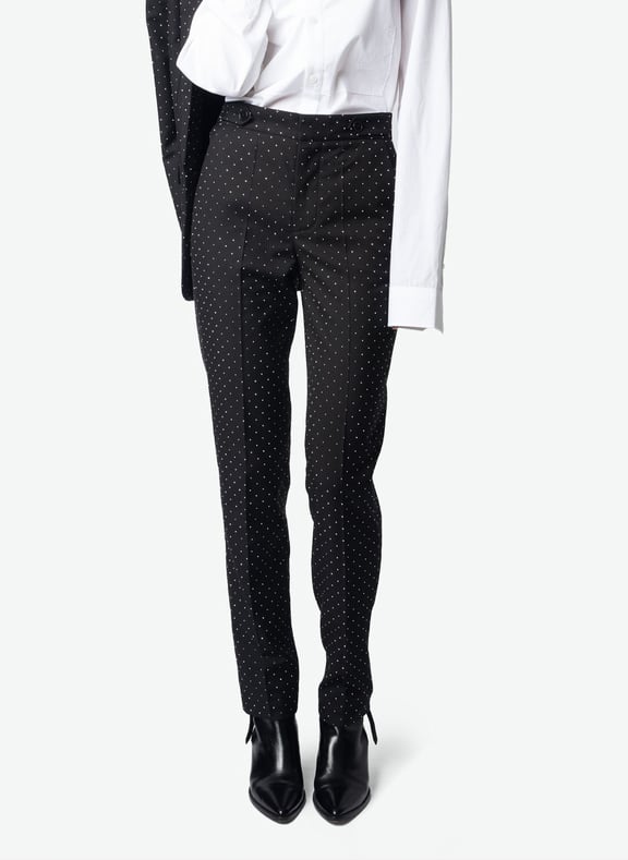 Pantalon tailleur droit à strass panny Noir by ZADIG&VOLTAIRE ZADIG&VOLTAIRE Pantalon tailleur droit à strass panny Noir