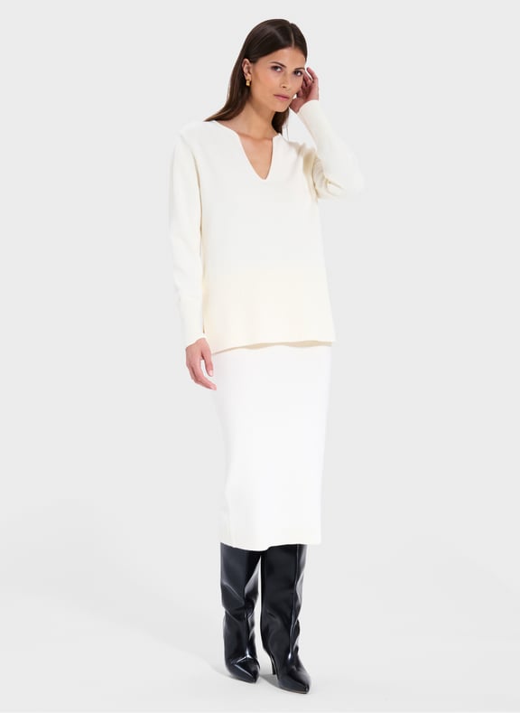 Pull chocolat ample - nalani Blanc by ZAPA ZAPA Pull chocolat ample - nalani Blanc