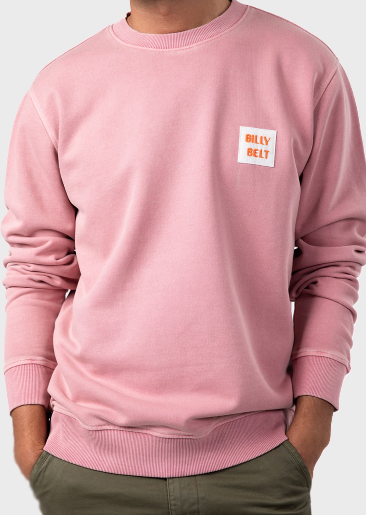 Sweatshirt vintage en coton biologique BILLYBELT Rose