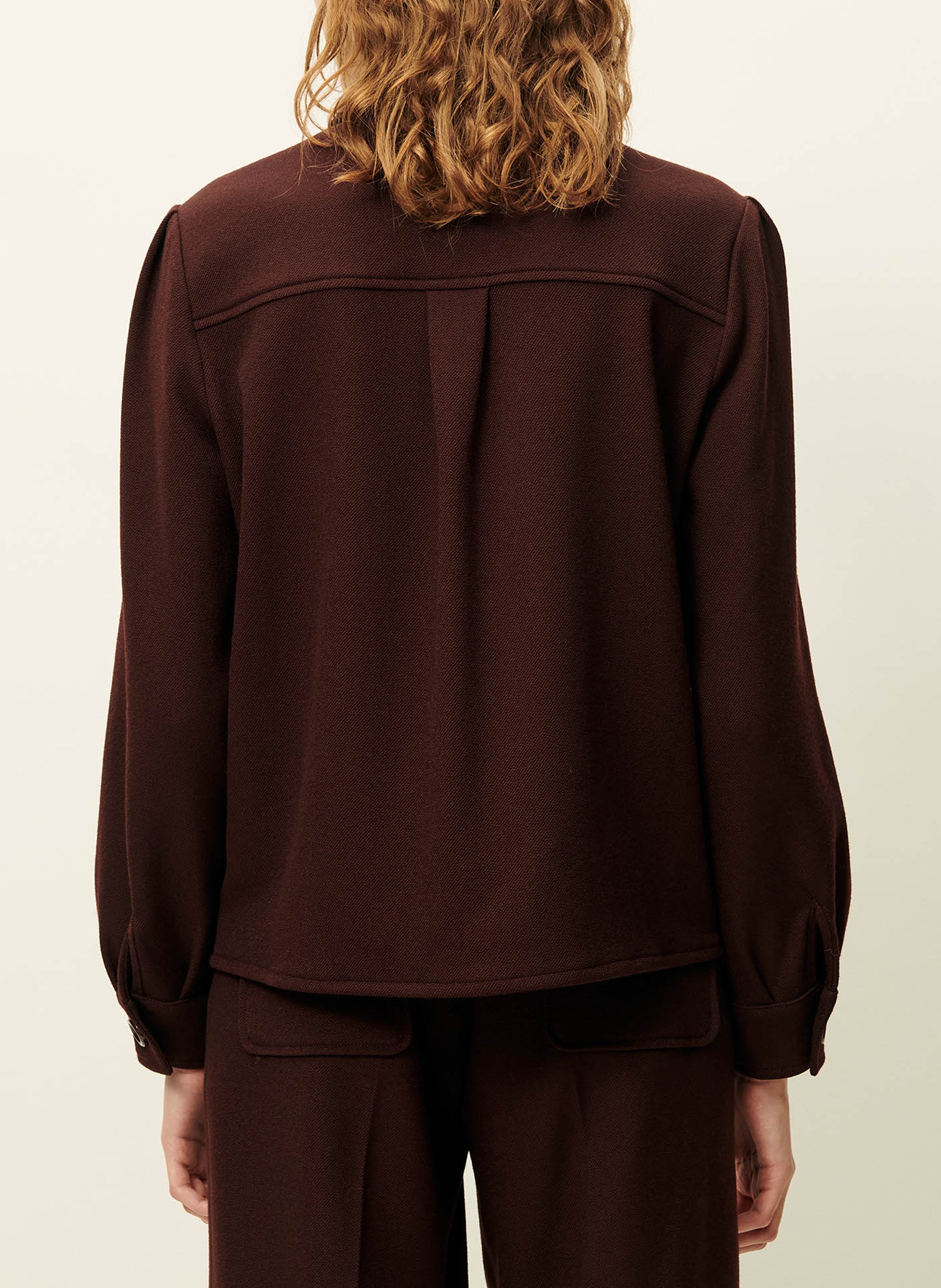 Chemise col classique droite theodore SESSUN Marron