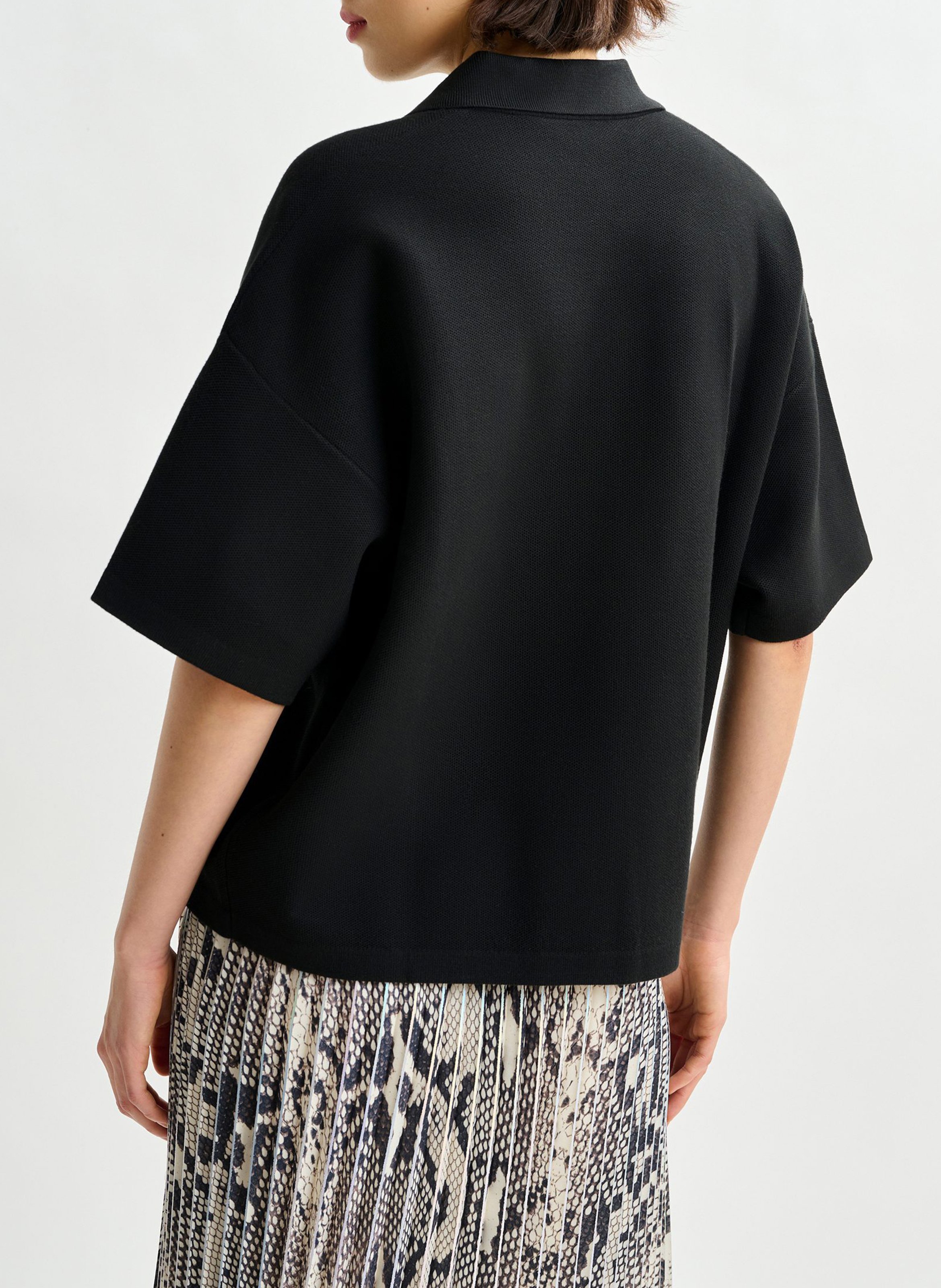 Haut col polo en maille Internationnal ESSENTIEL ANTWERP Noir