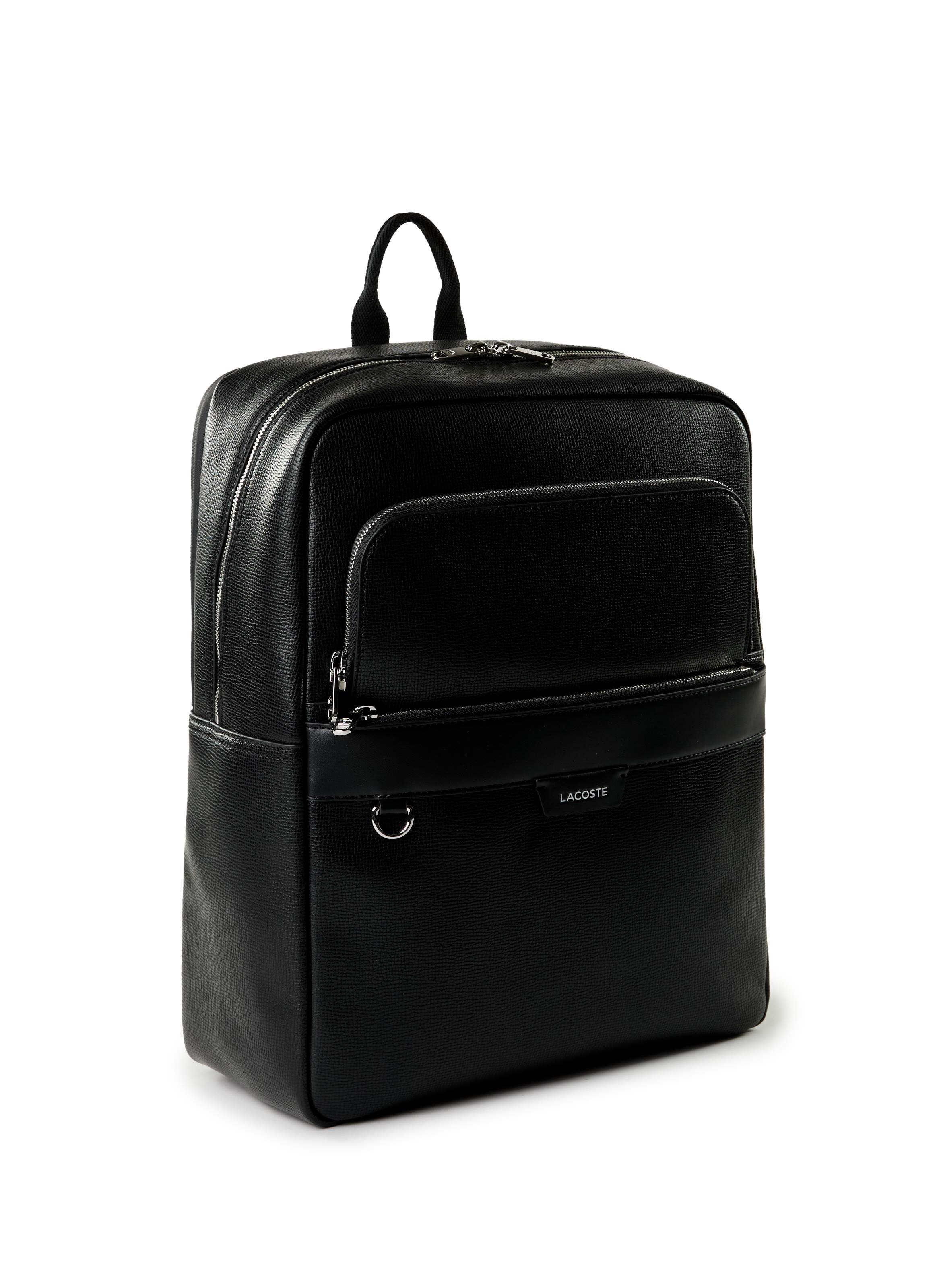 Ossian leather backpack LACOSTE Black