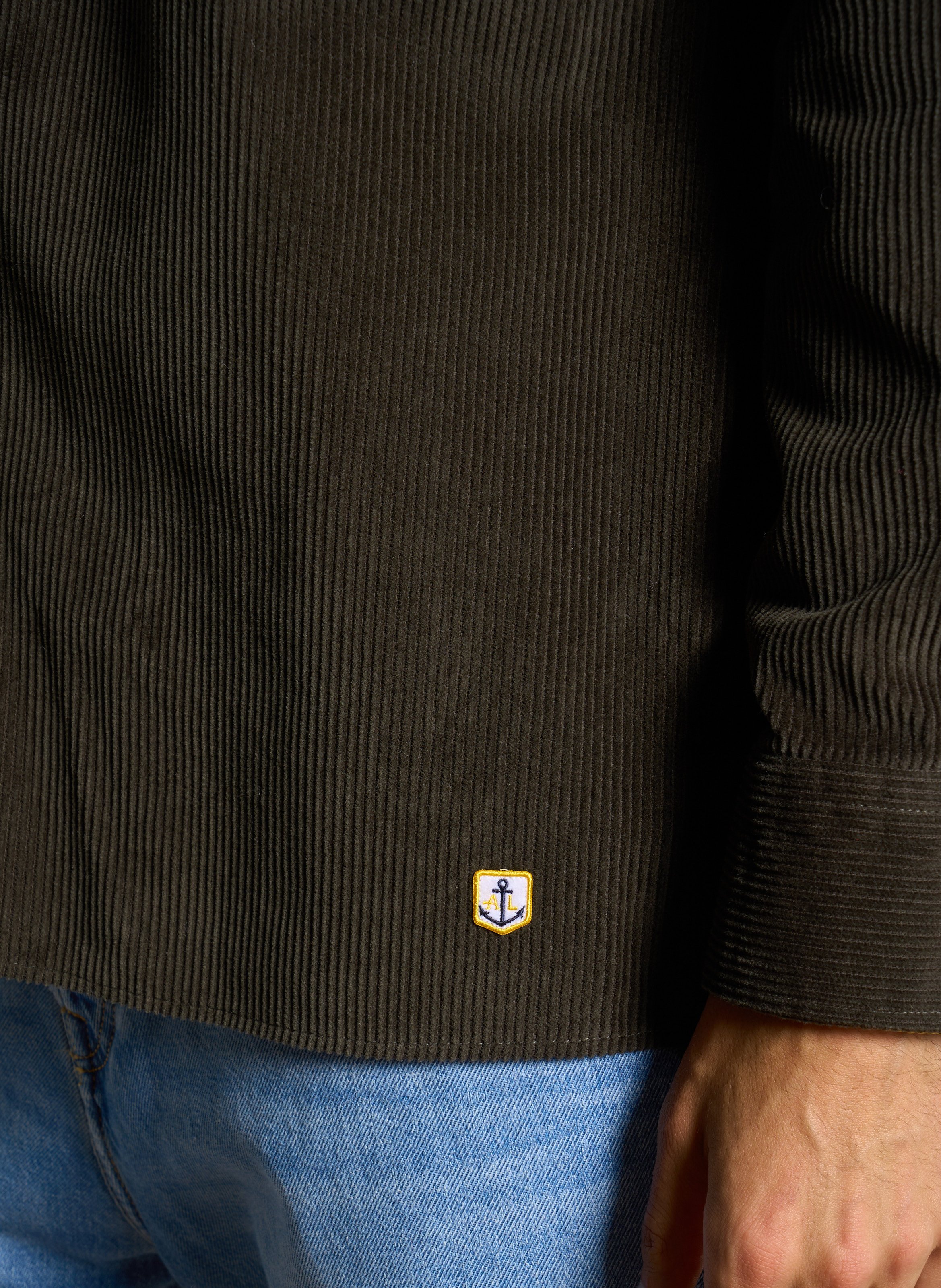 Surchemise col classique en coton ARMOR-LUX Kaki