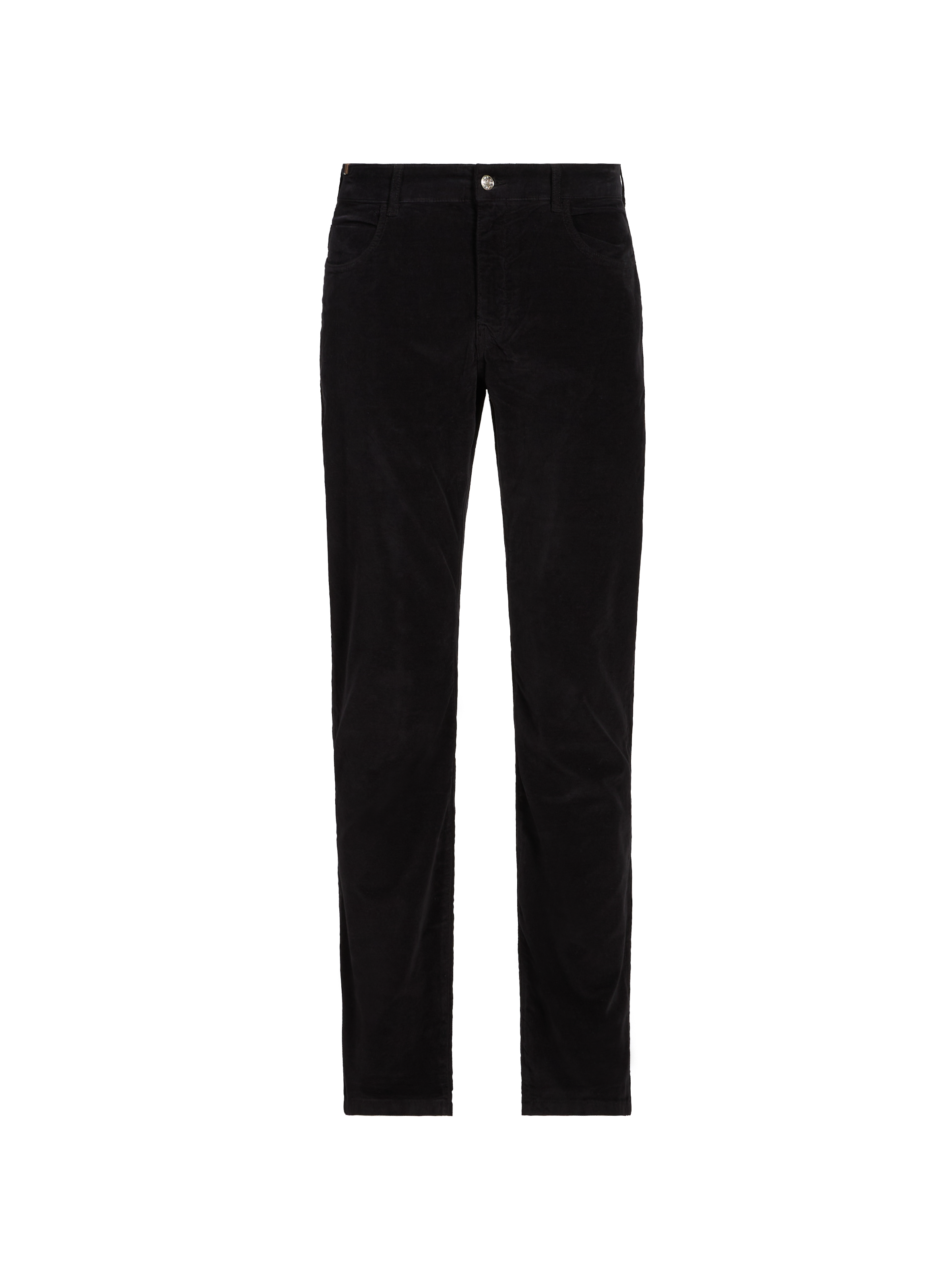NOTIFY Pantalon aspect velours en coton mélangé Bleu