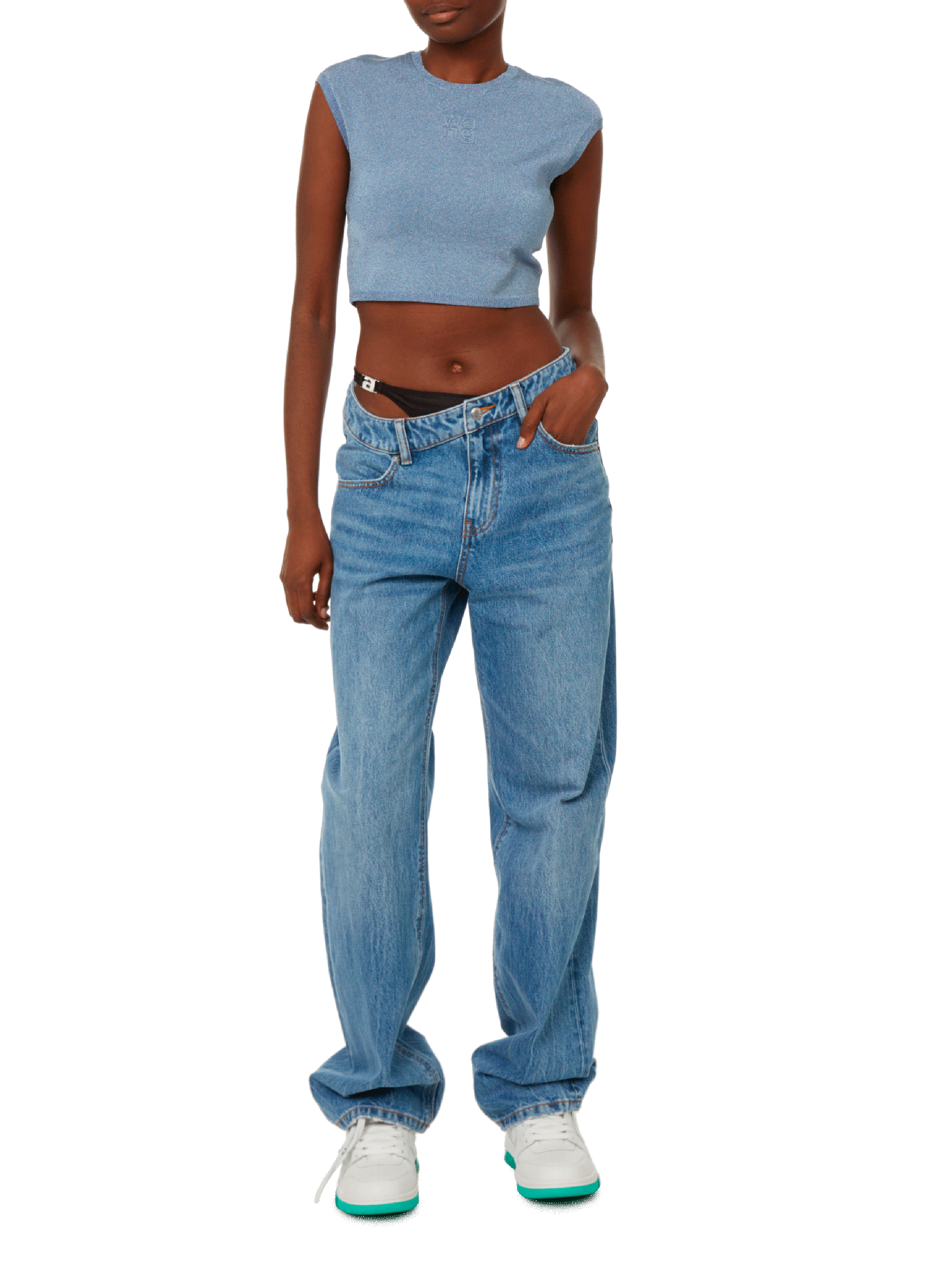 Top en lurex  ALEXANDER WANG Bleu