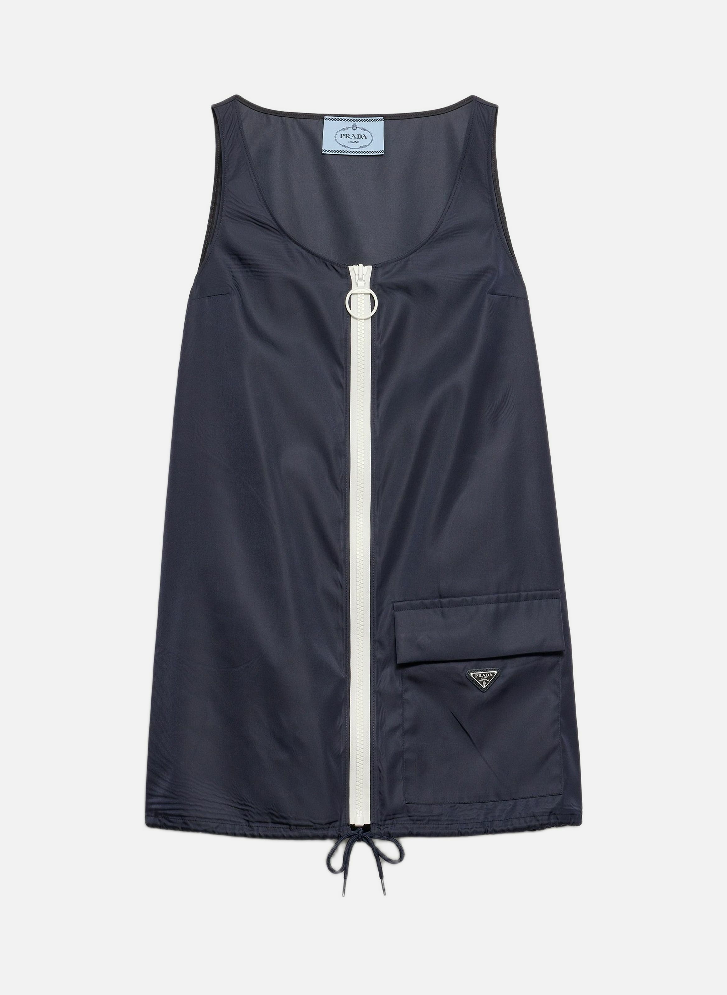 Robe courte en re-nylon PRADA Bleu