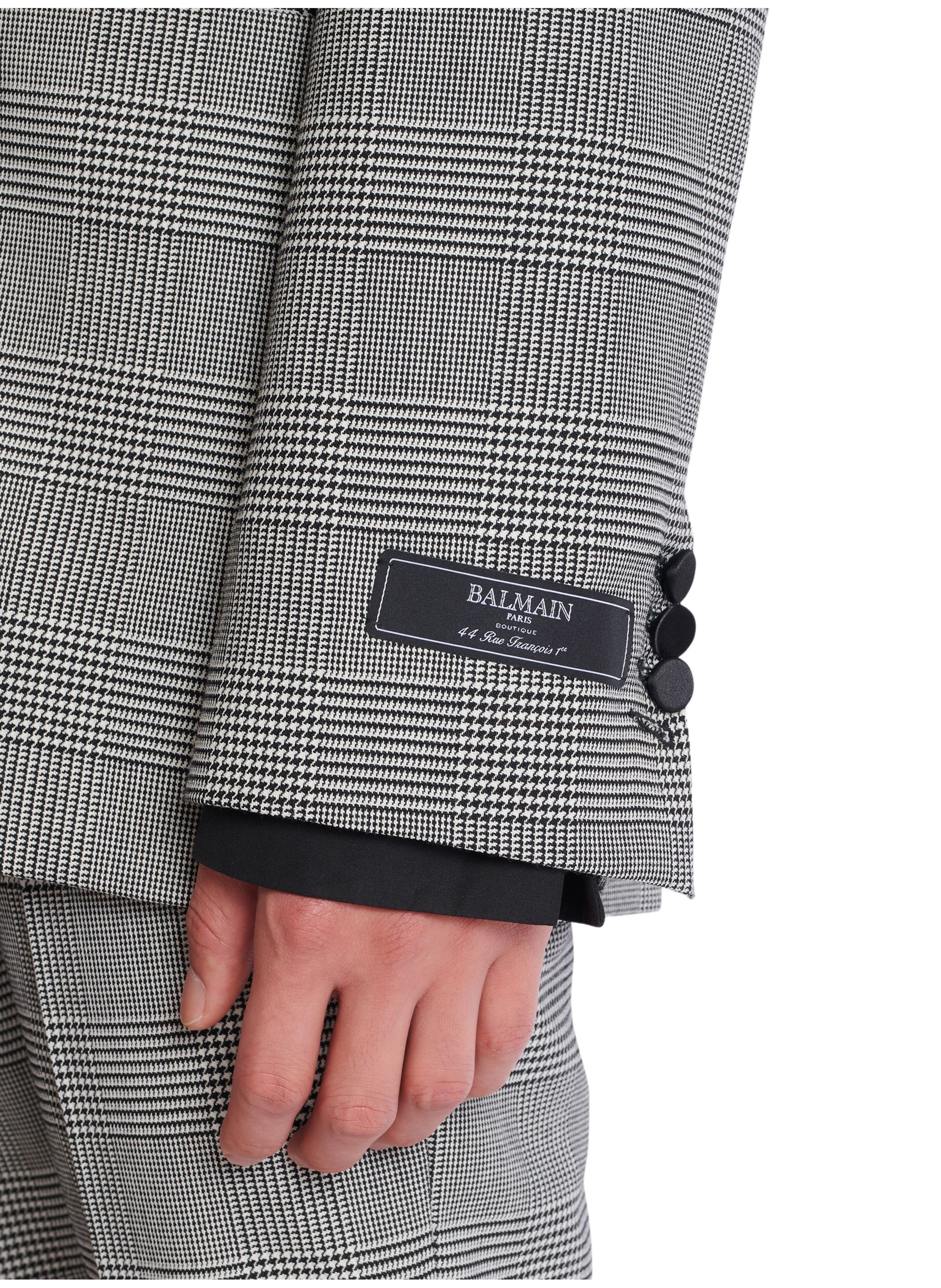 Blazer 2 boutons prince de galles BALMAIN Noir