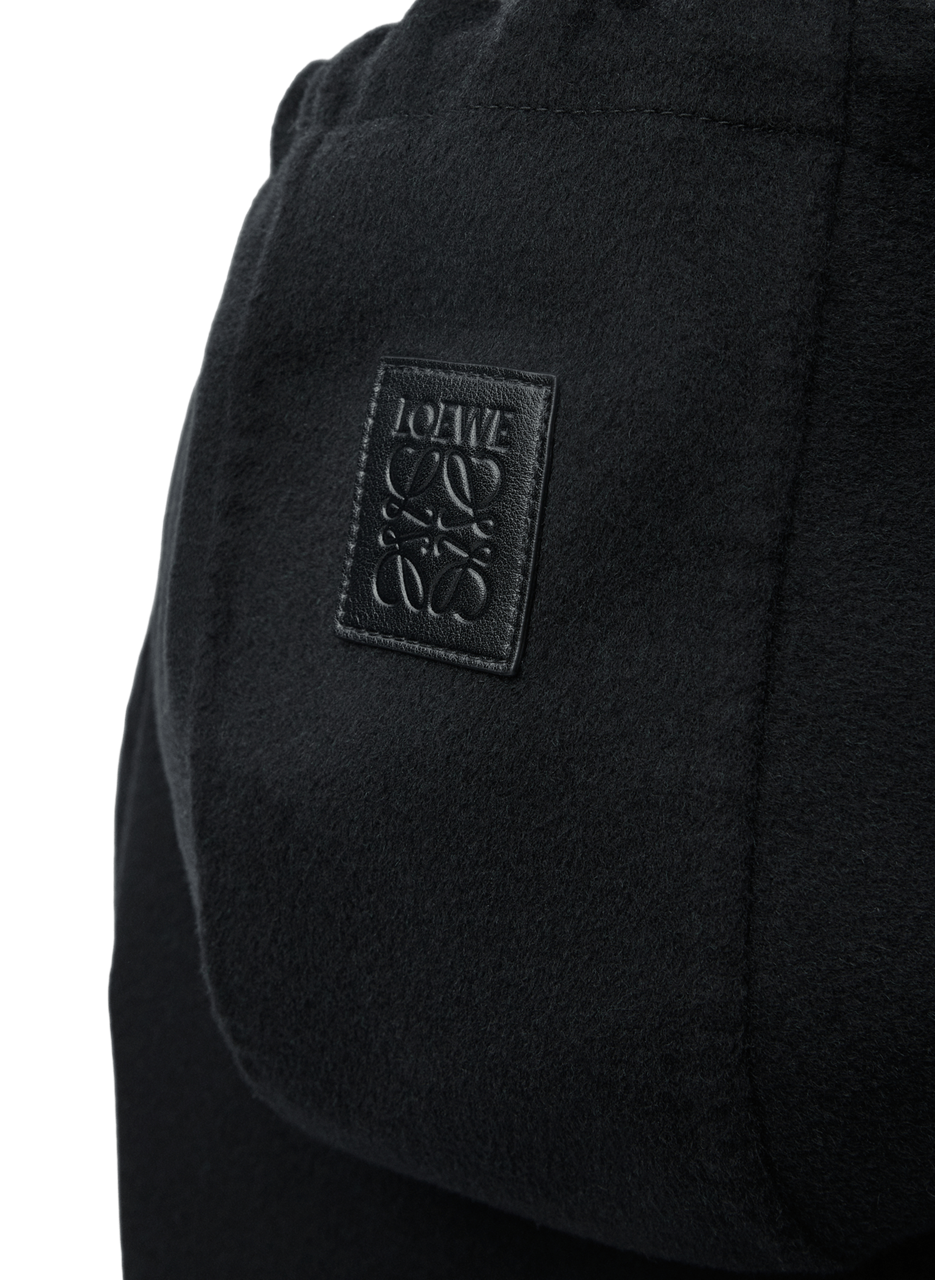 Veste à capuche en cachemire, laine et cuir LOEWE Multicolore