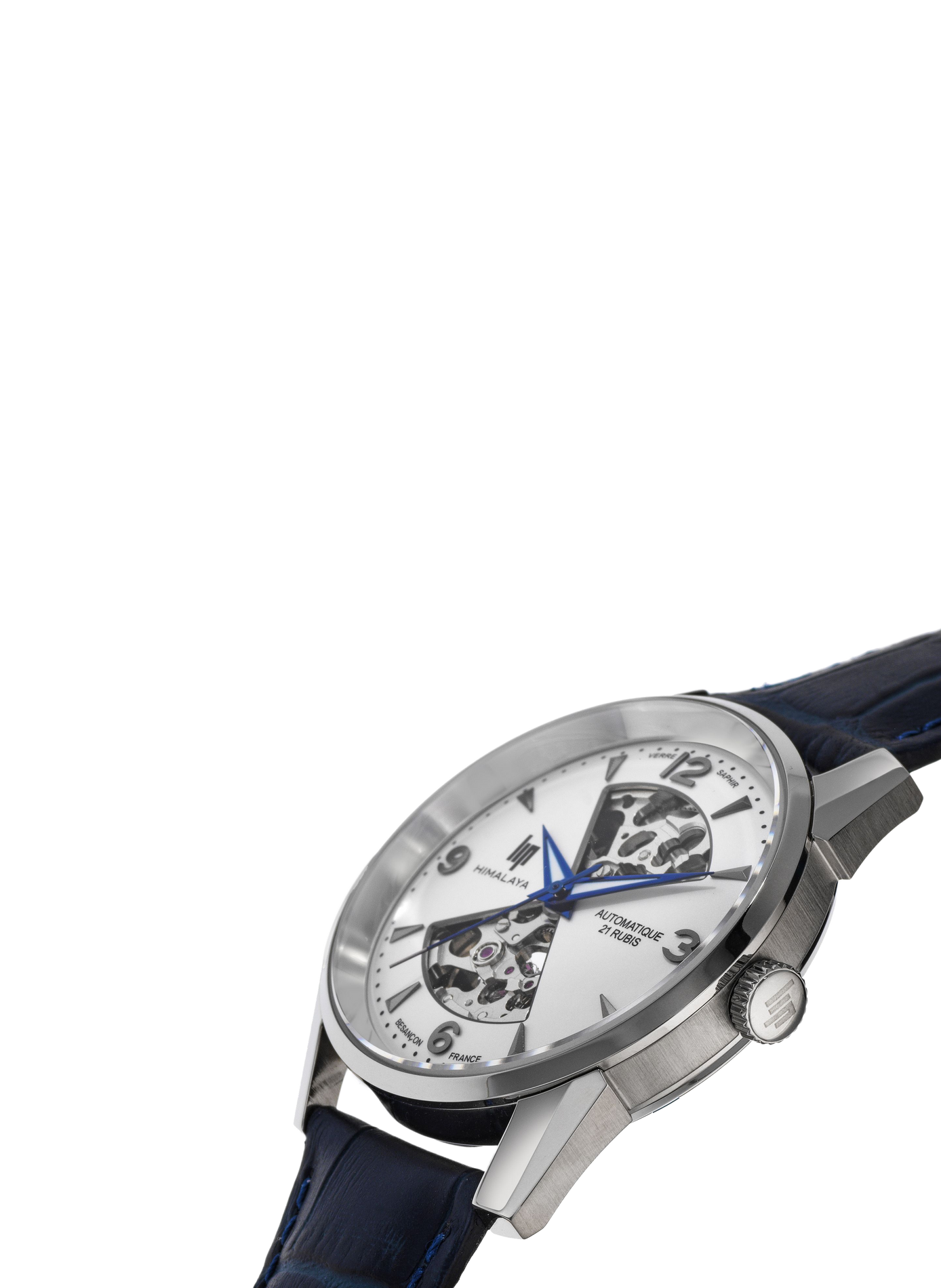 Montre automatique Himalaya en cuir LIP Argent