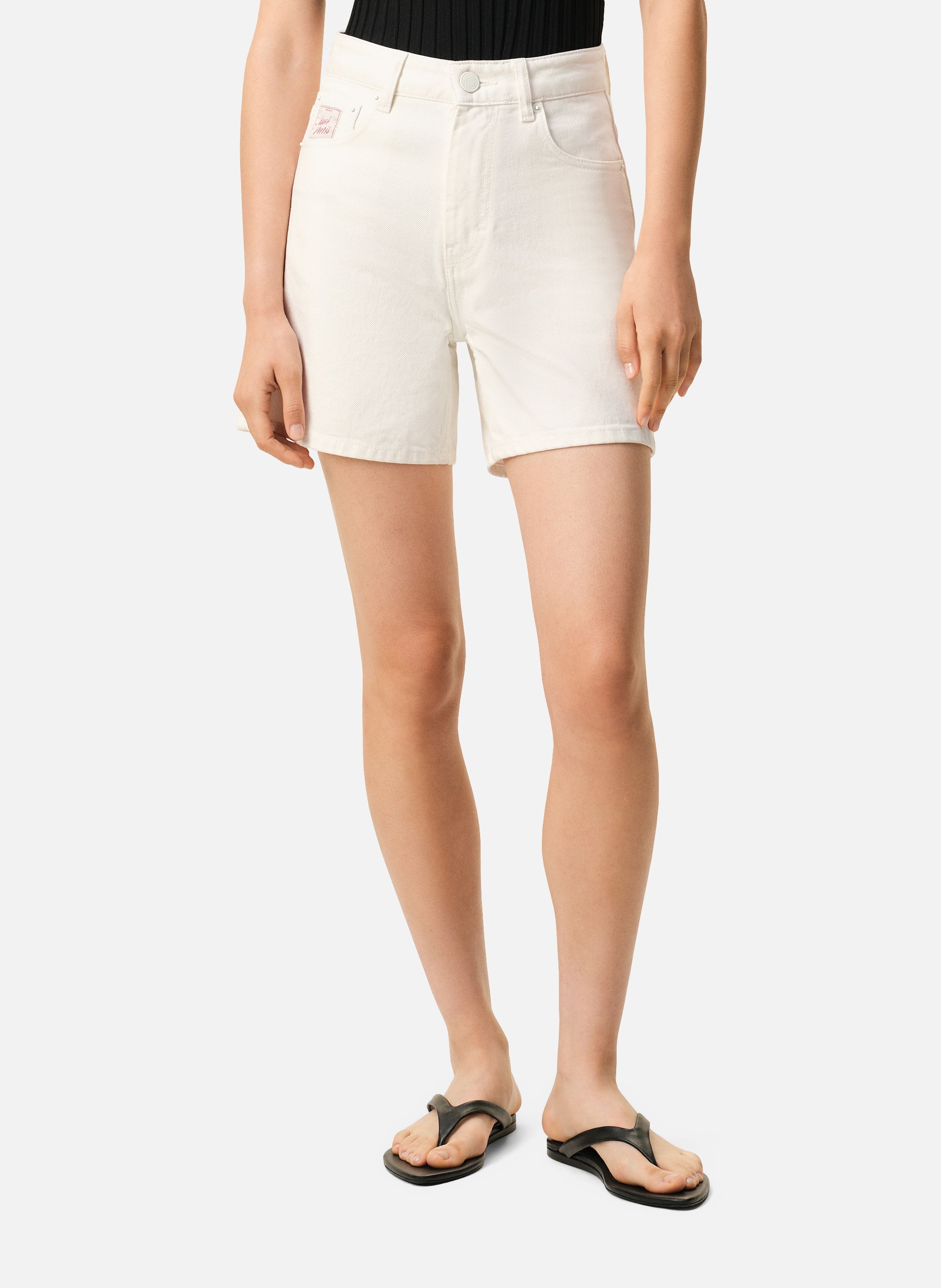 Short empiècement héritage ami paris en coton AMI PARIS Blanc