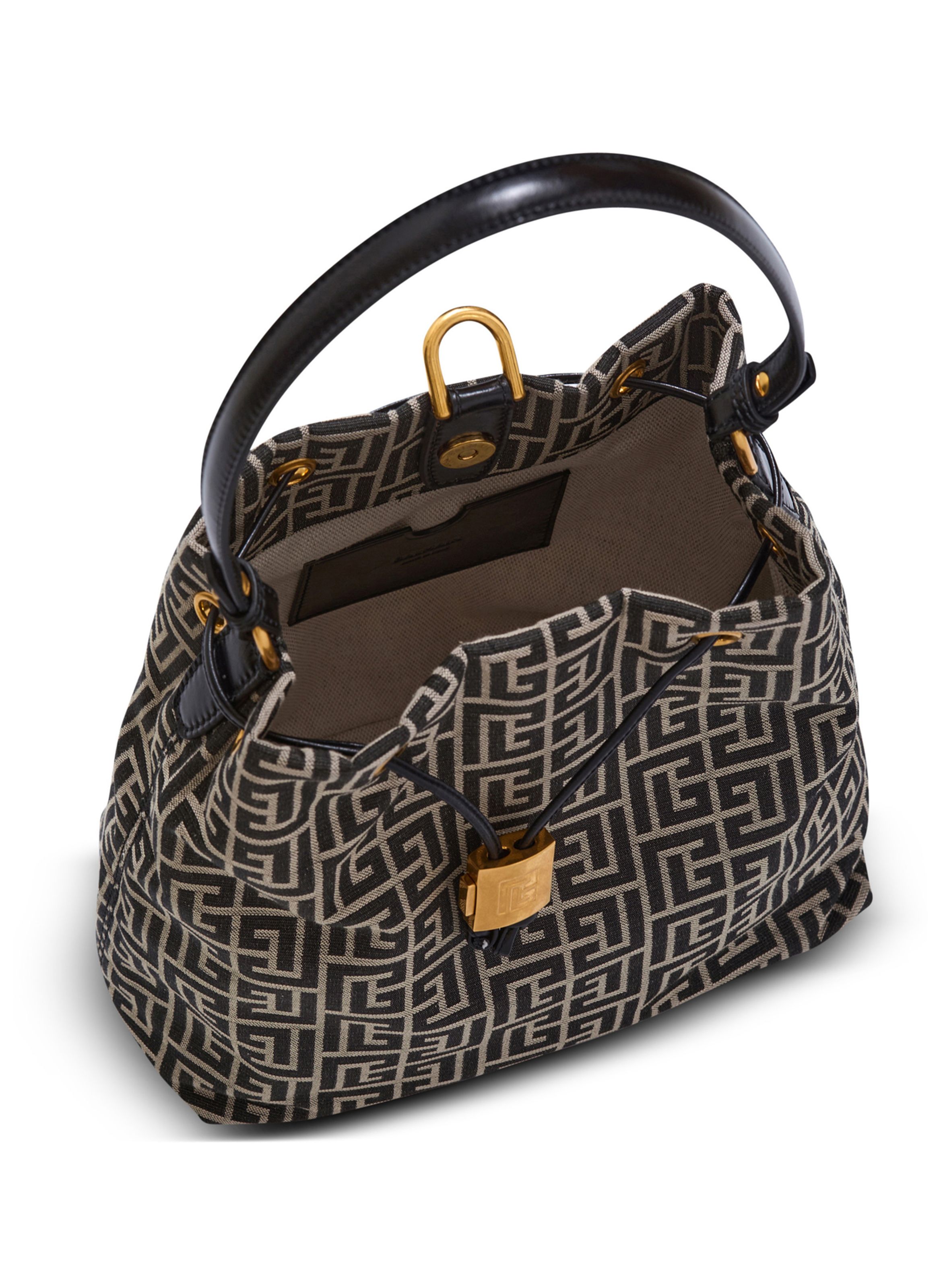 Sac à dos pulse en jacquard monogramme BALMAIN Noir