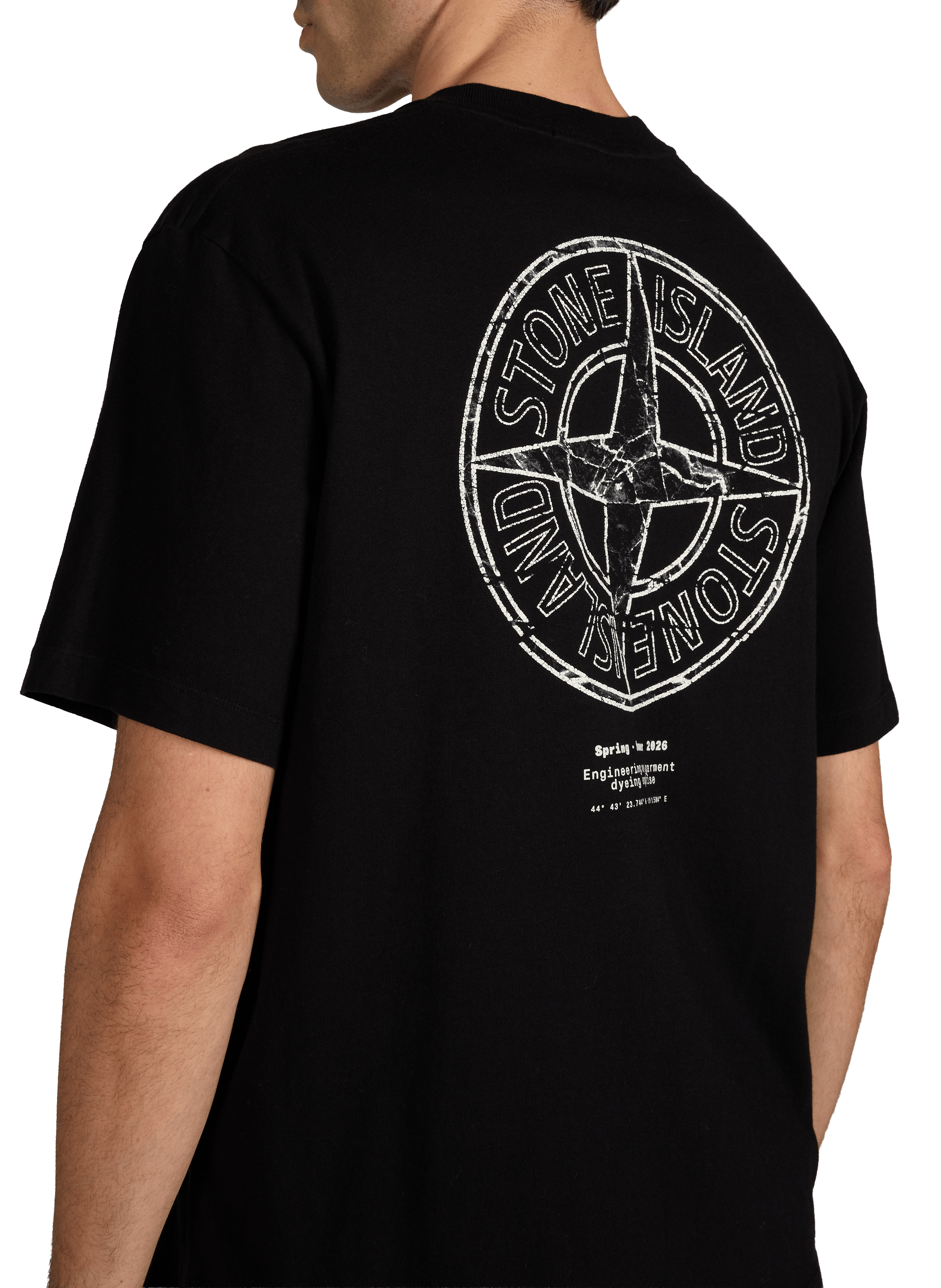 Printed T-shirt STONE ISLAND Black
