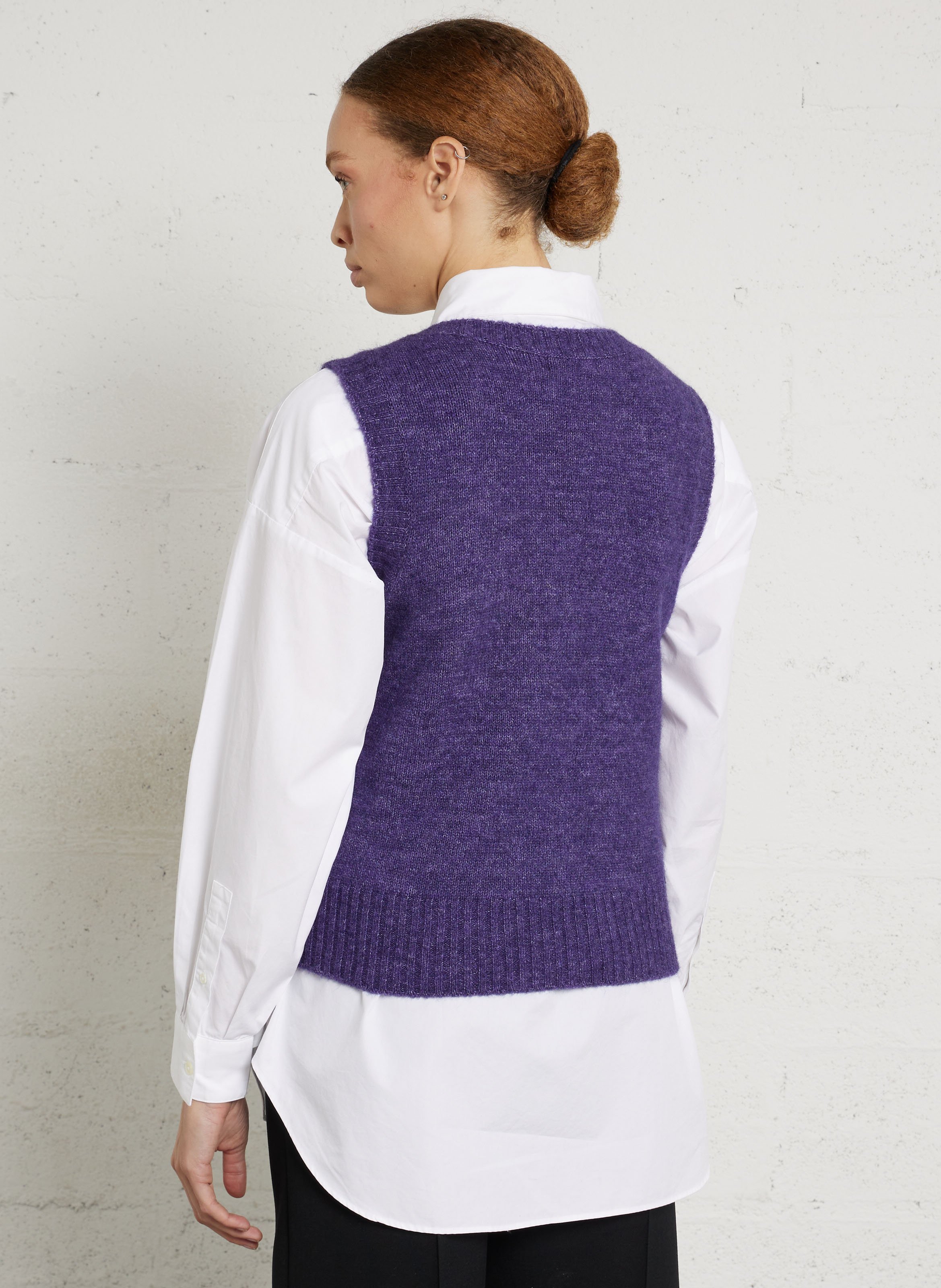 Pull droit sans manche col rond Namaste SOEUR Violet