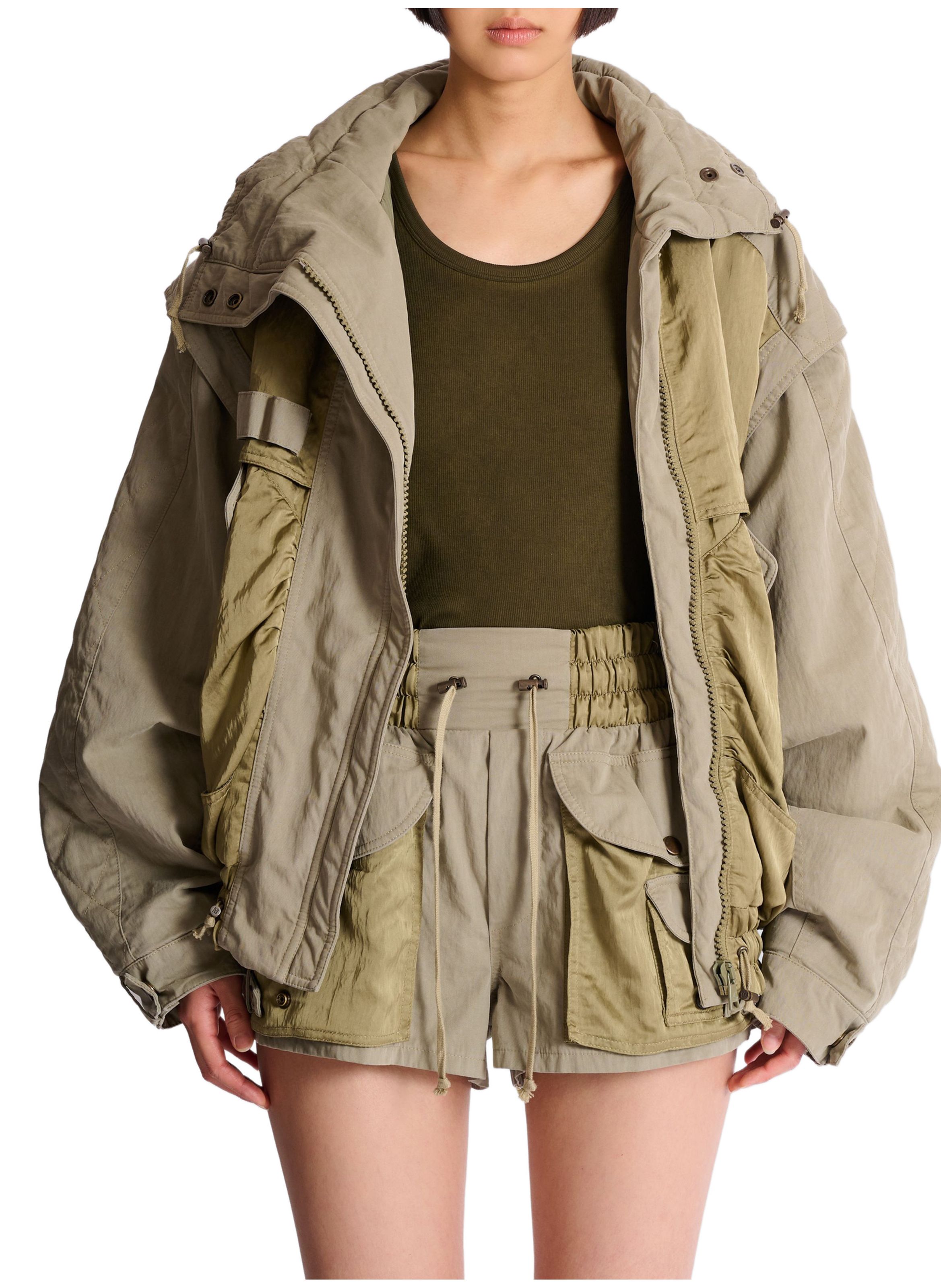 Bomber en coton et sergé BALMAIN Vert