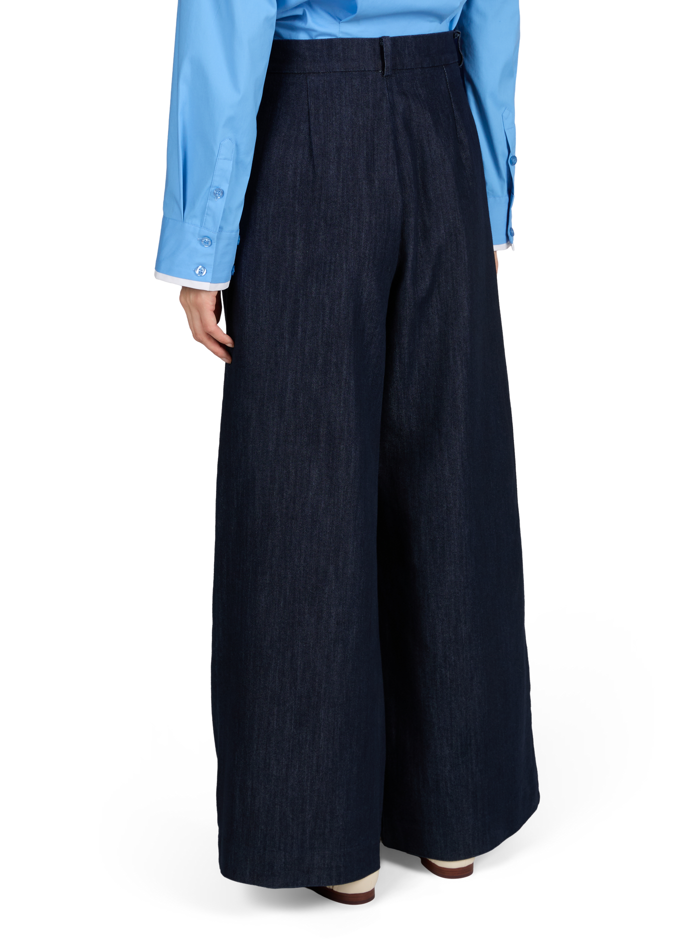 Pantalon large GZelli en coton mélangé GESTUZ Bleu