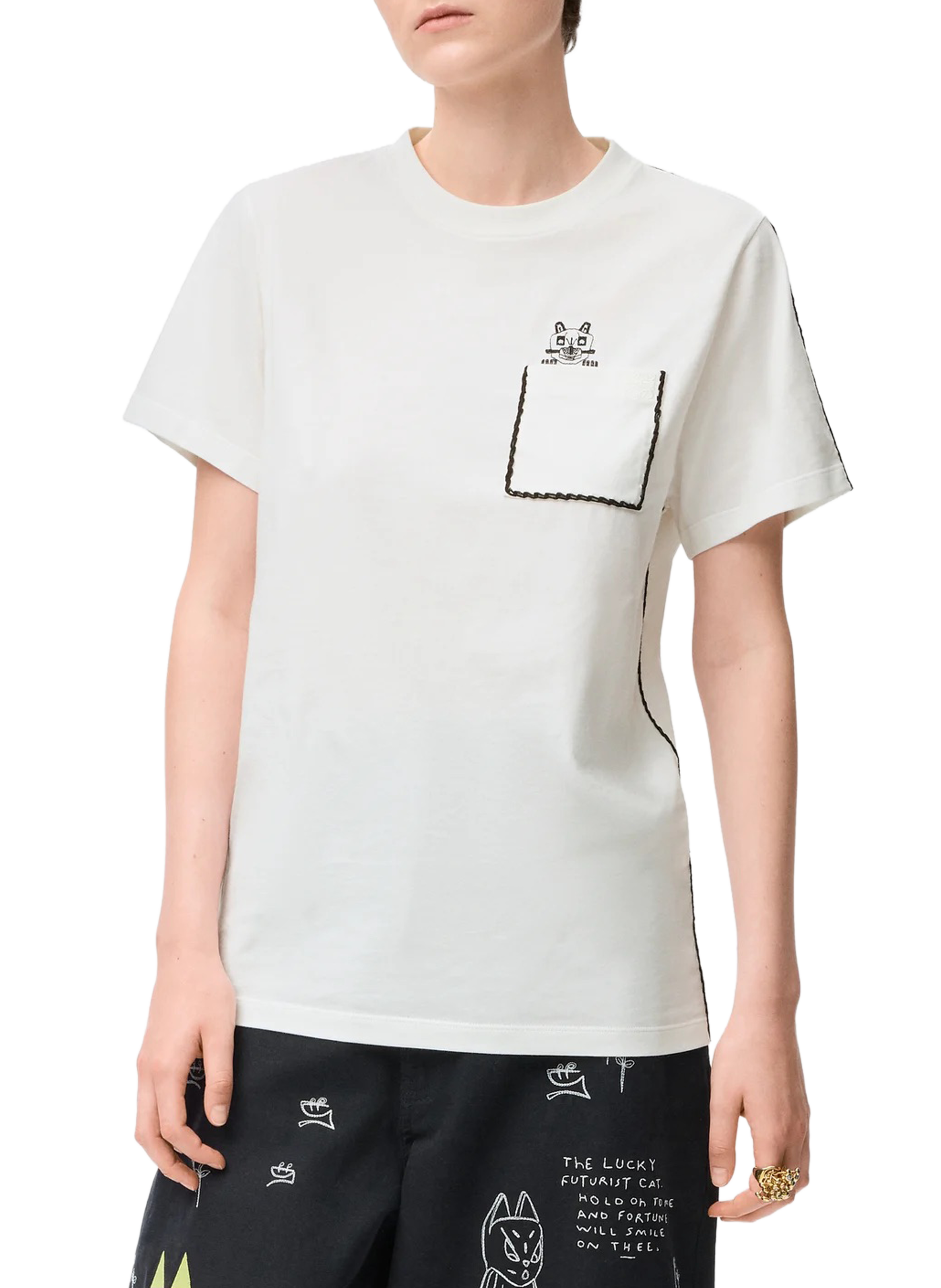 LOEWE x Louis Wain - T-shirt classique en coton LOEWE Blanc