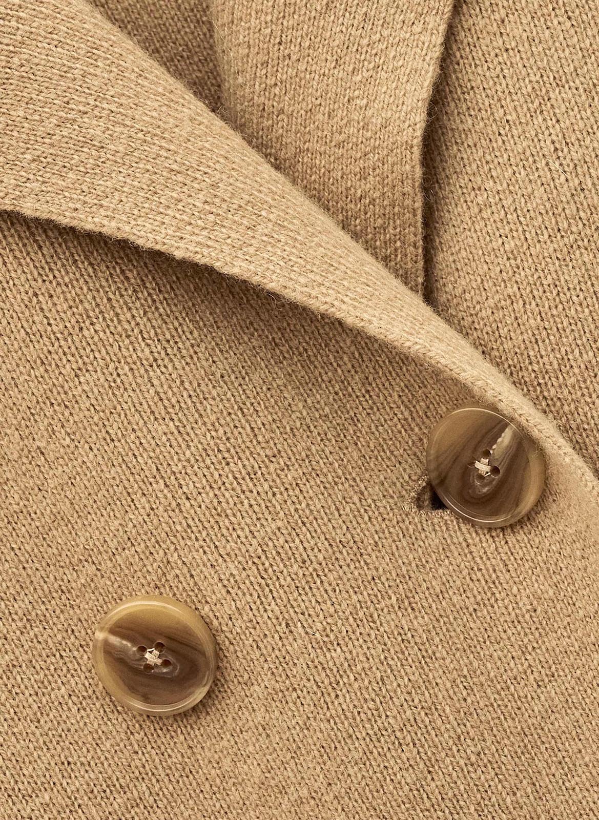 Manteau boutonné en laine mélangée vesta BA&SH Marron