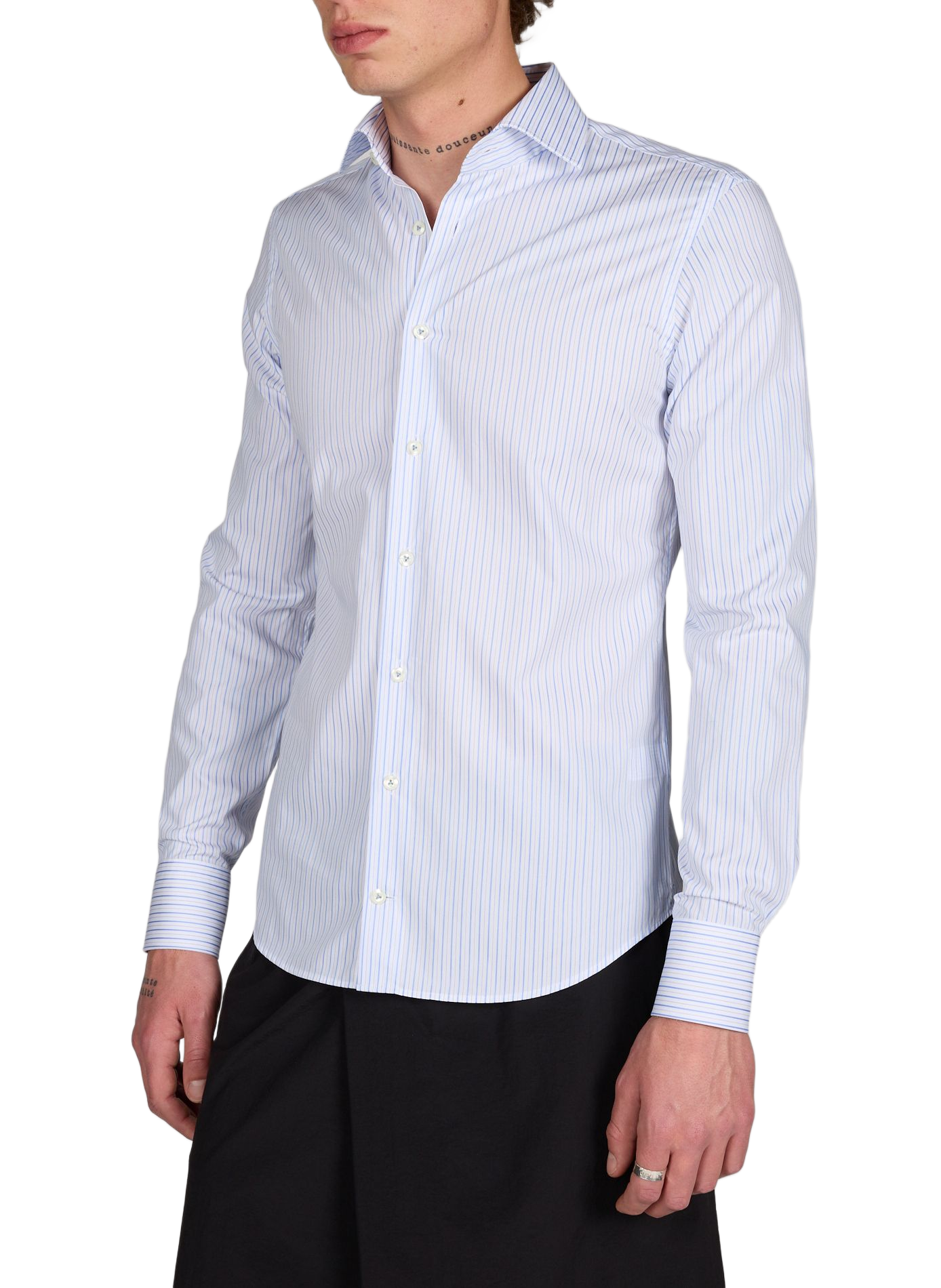 Chemise droite en coton VAN LAACK Bleu
